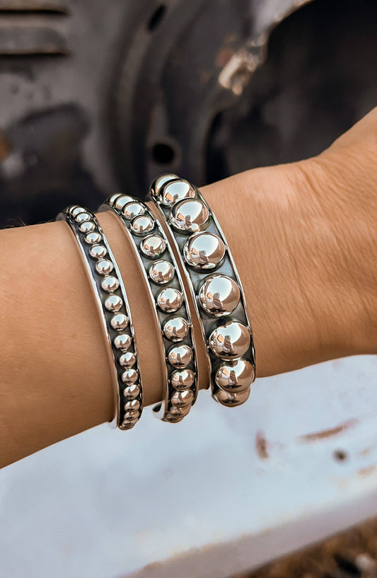 Mesa Moon Sterling Silver Studded Cuffs