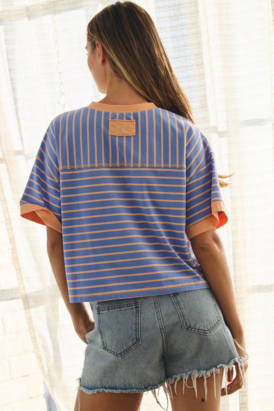 Striped Cropped Tee