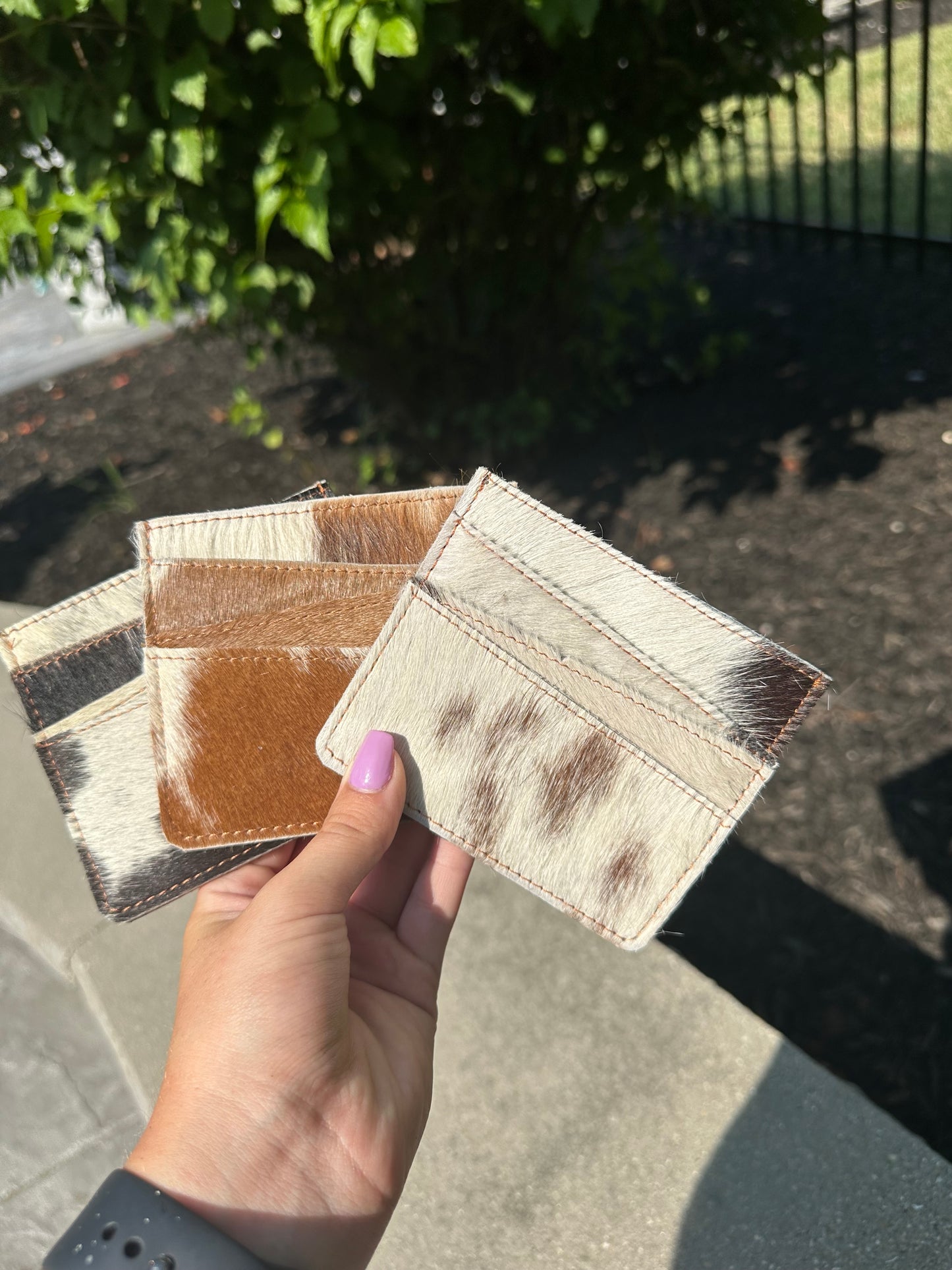 genuine cowhide card case