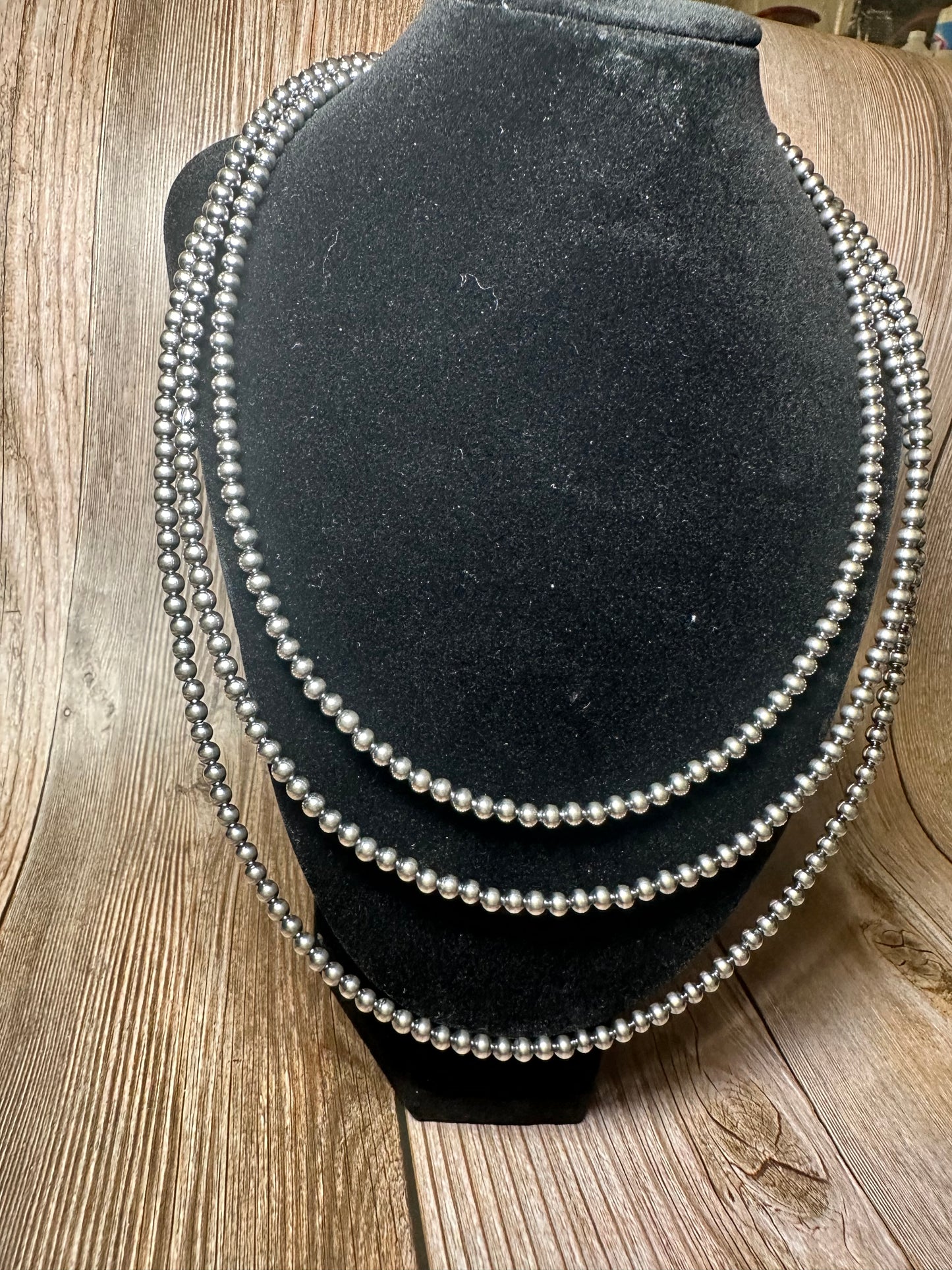 4mm  Build Your Own Sterling Silver Pearls Necklace 14"-24"