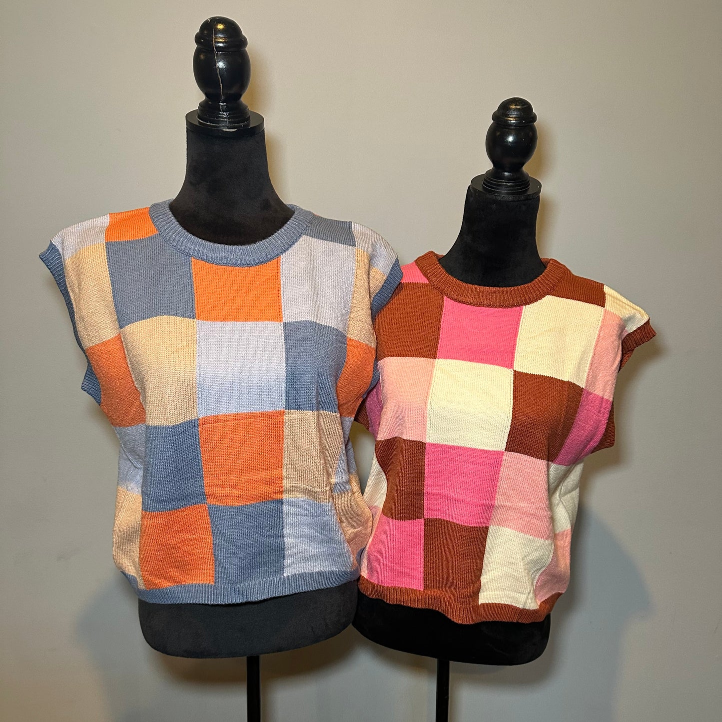 COLORFUL CHECKERED SWEATER VEST