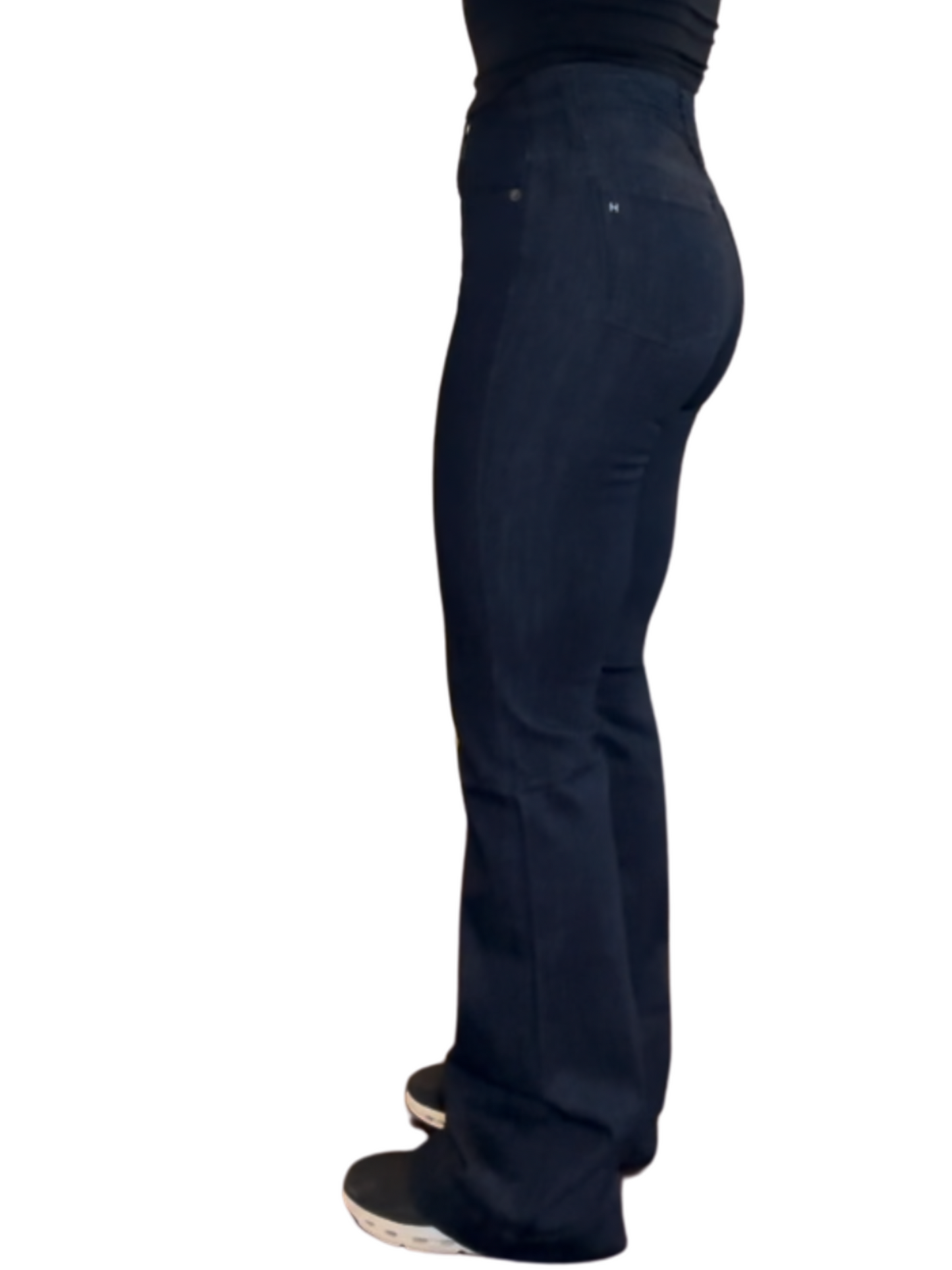 BELLA : Trouser Flare (Midnight) Navy Stitch Haala Denim