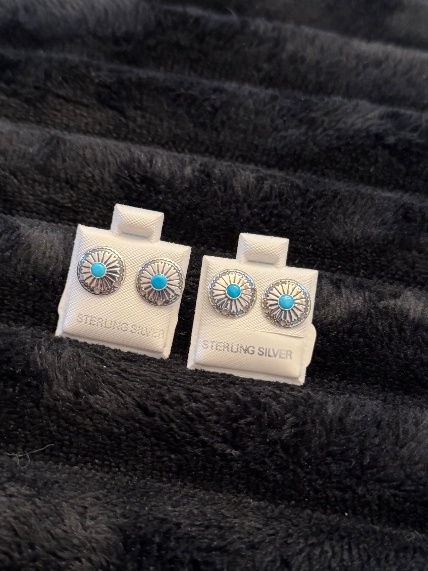 Sterling Silver Kingman Turquoise Earrings