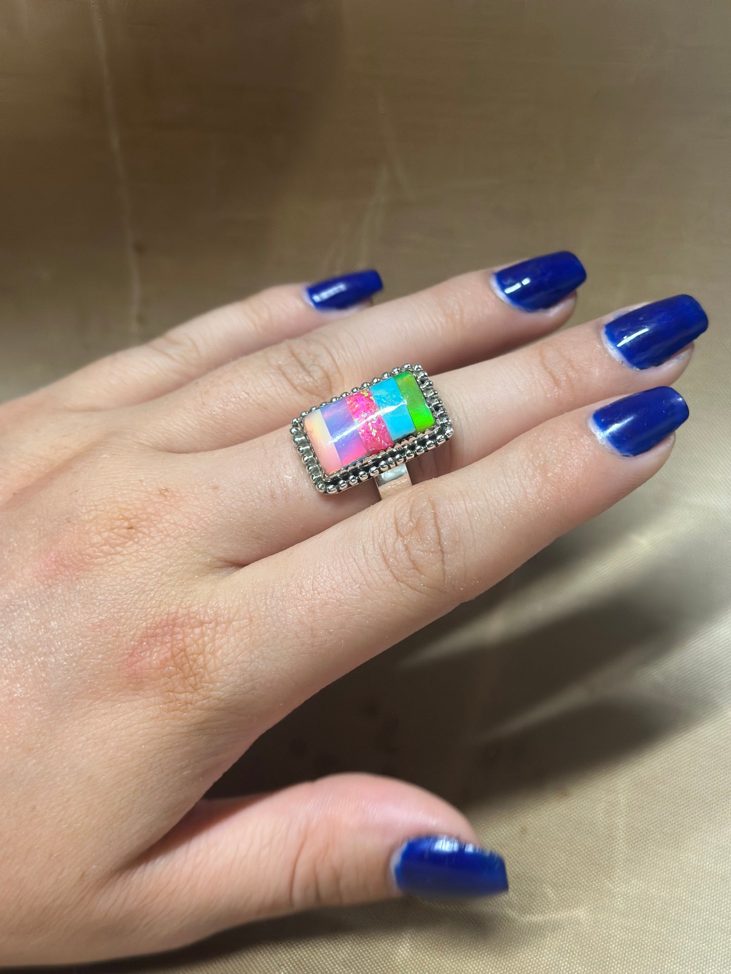 Bold Kandy Multi Colored Sterling Silver Rings |