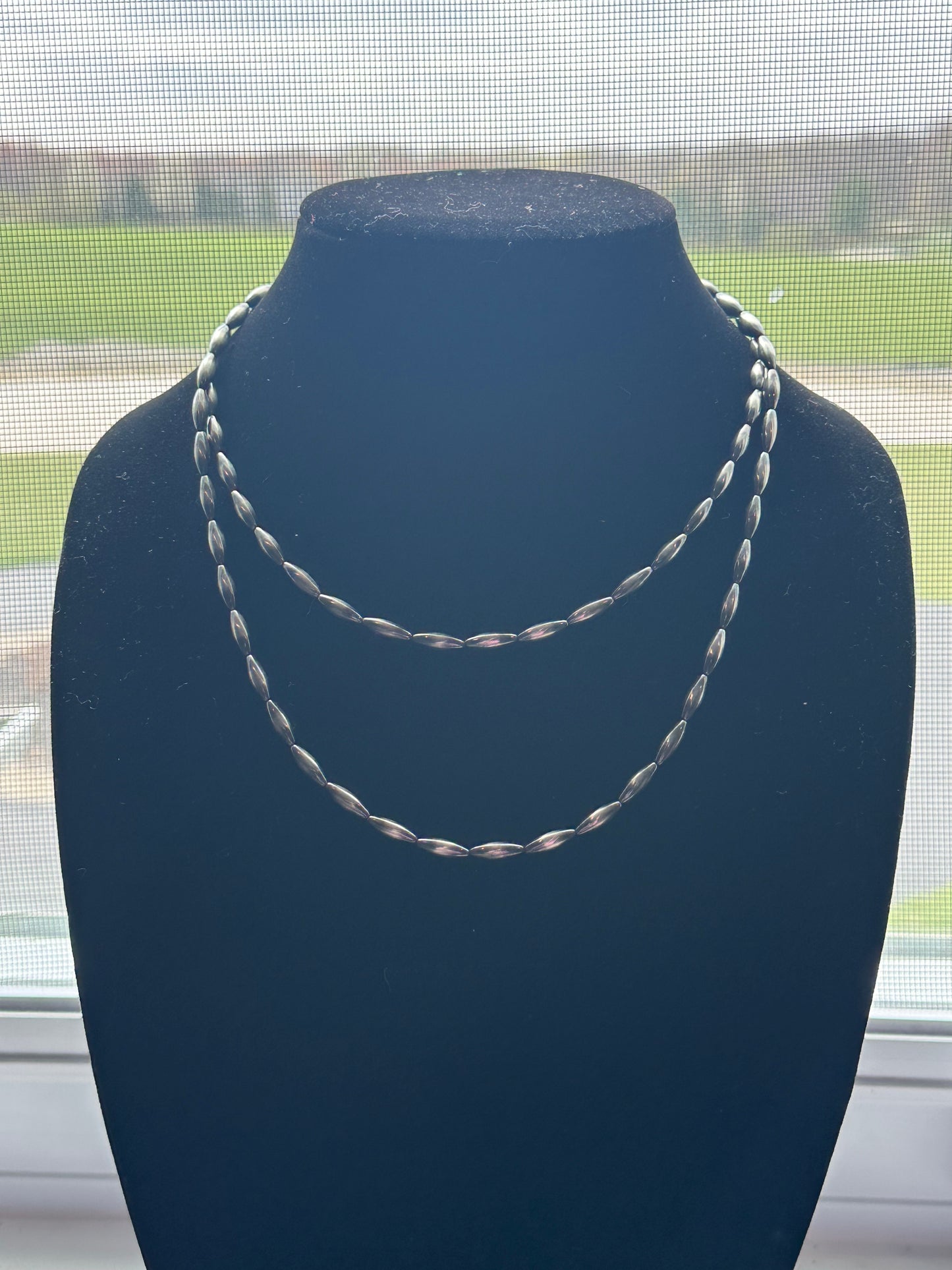 4mm Torpedo Pearls Build Your Own Sterling Silver Torpedo Pearls Necklace 14"-24"