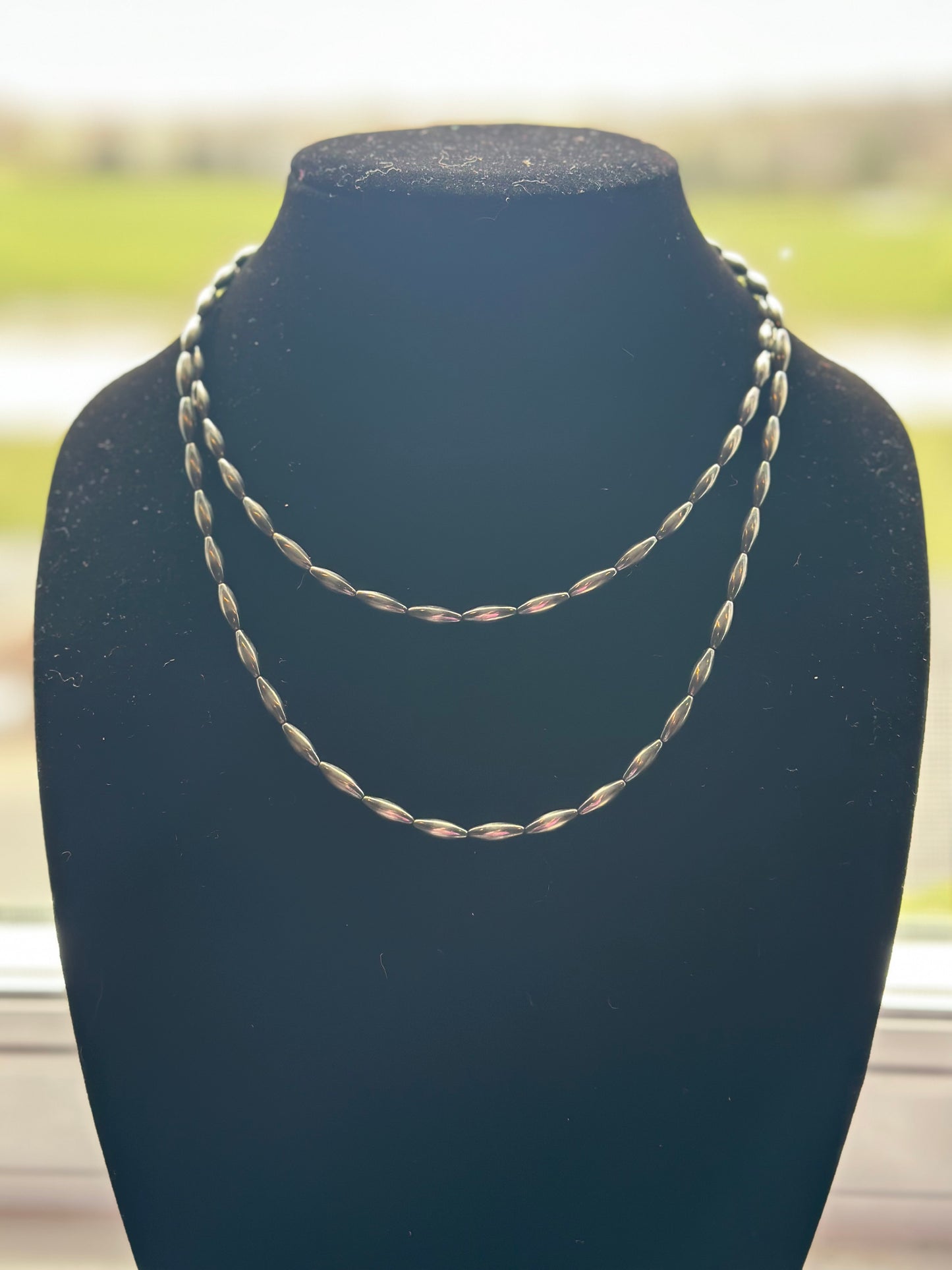 4mm Torpedo Pearls Build Your Own Sterling Silver Torpedo Pearls Necklace 14"-24"