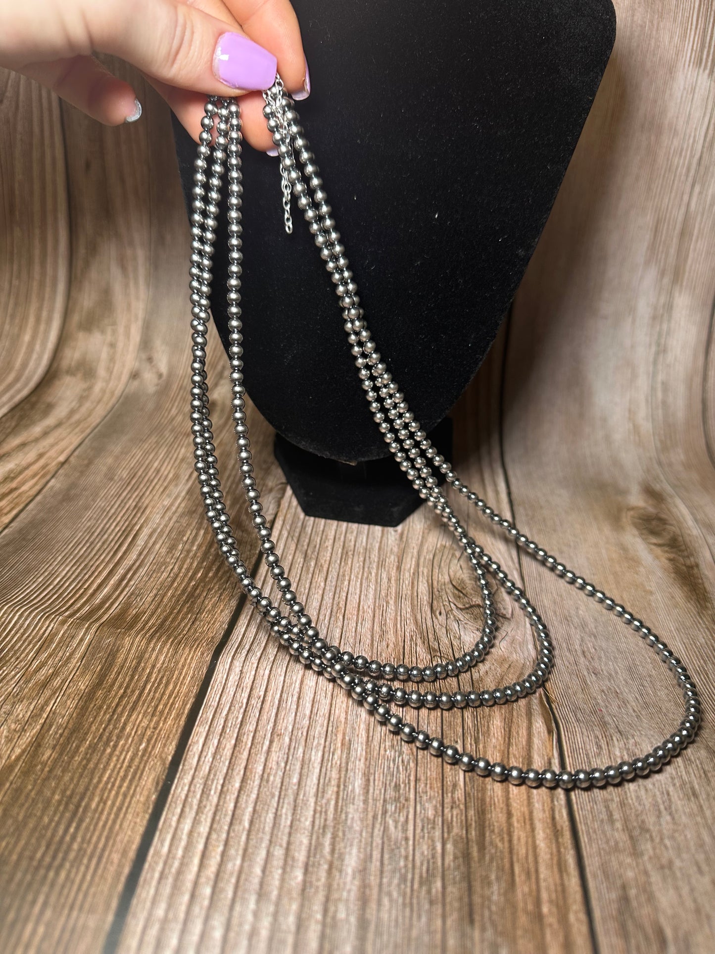 4mm  Build Your Own Sterling Silver Pearls Necklace 14"-24"