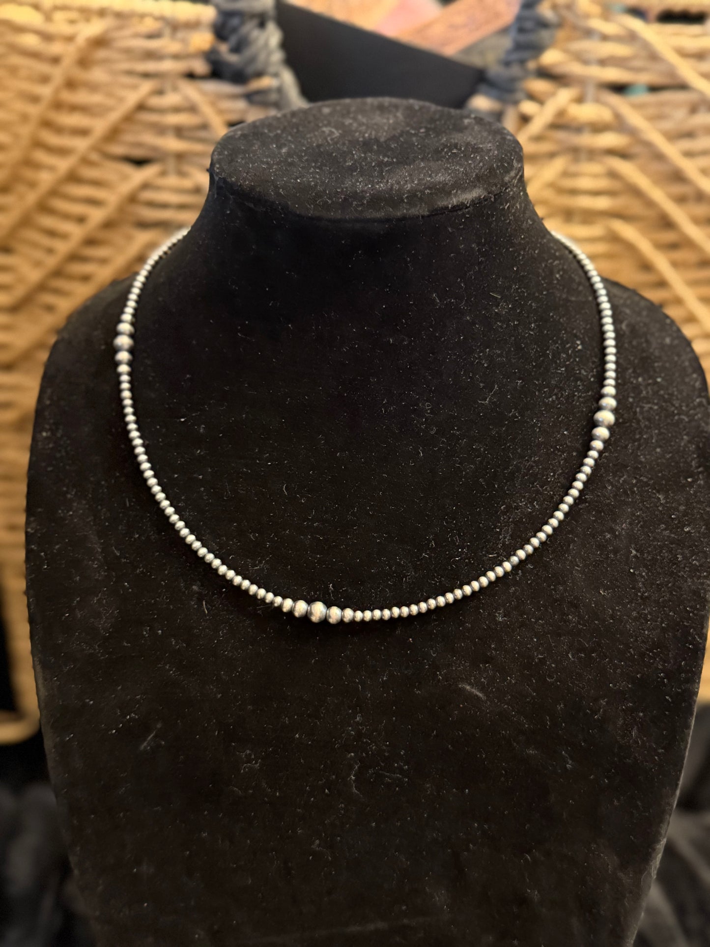 Handstrung Bead 3-6MM 18 Inch Graduated Pearl Necklace
