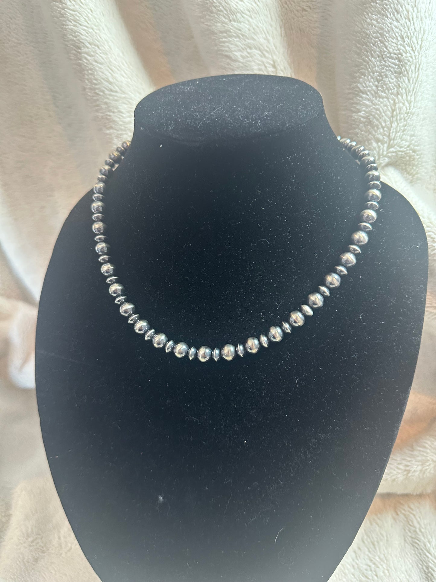 8mm pearl + 8mm pearl saucer pearl necklace