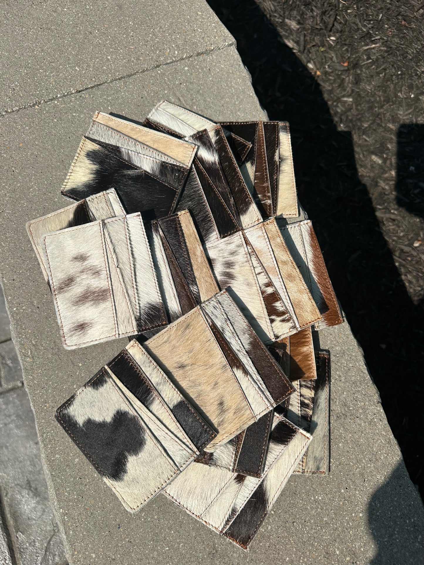 genuine cowhide card case