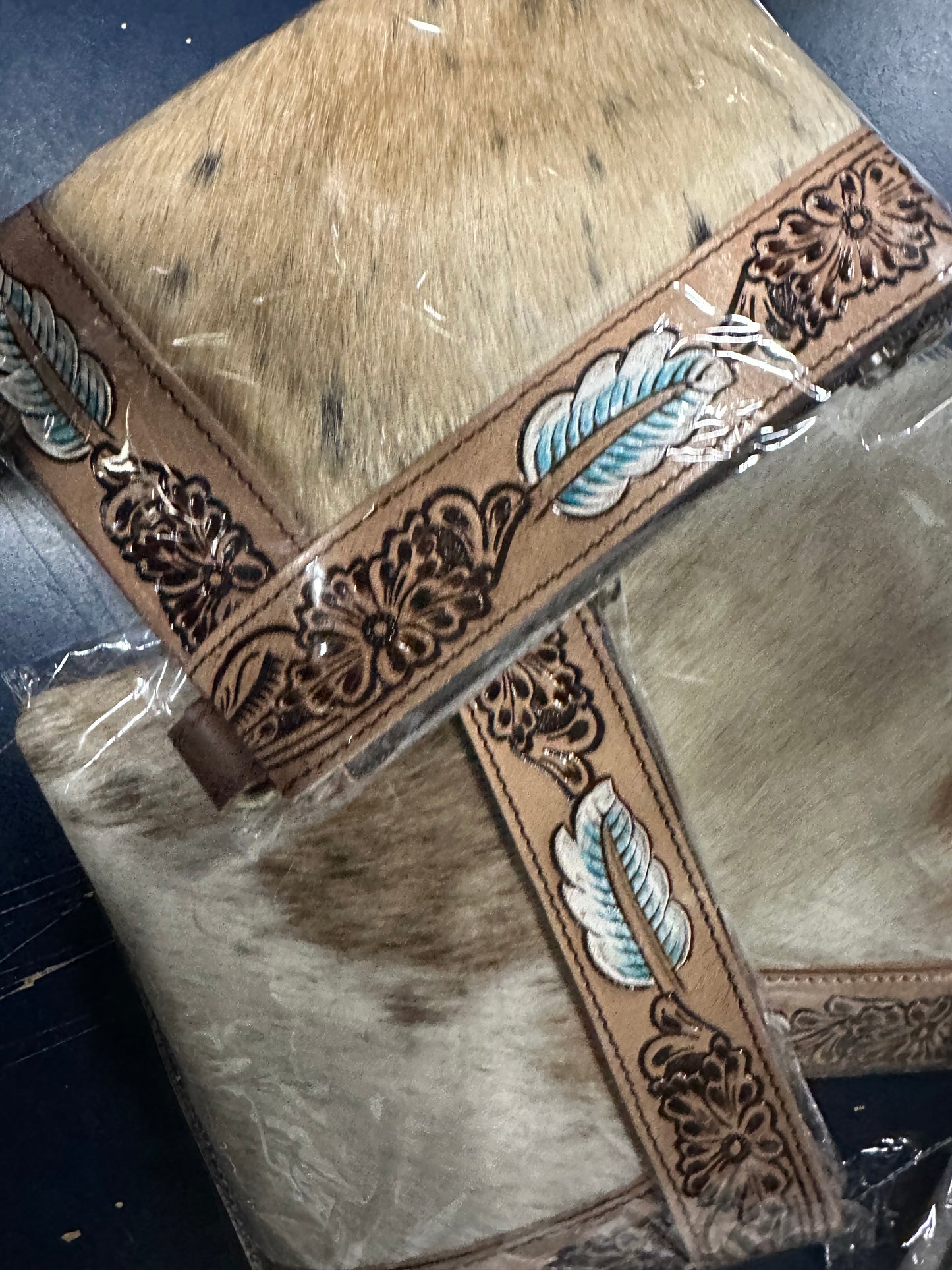 Genuine Cowhide / Leather - Crossbody / Clutch Purse