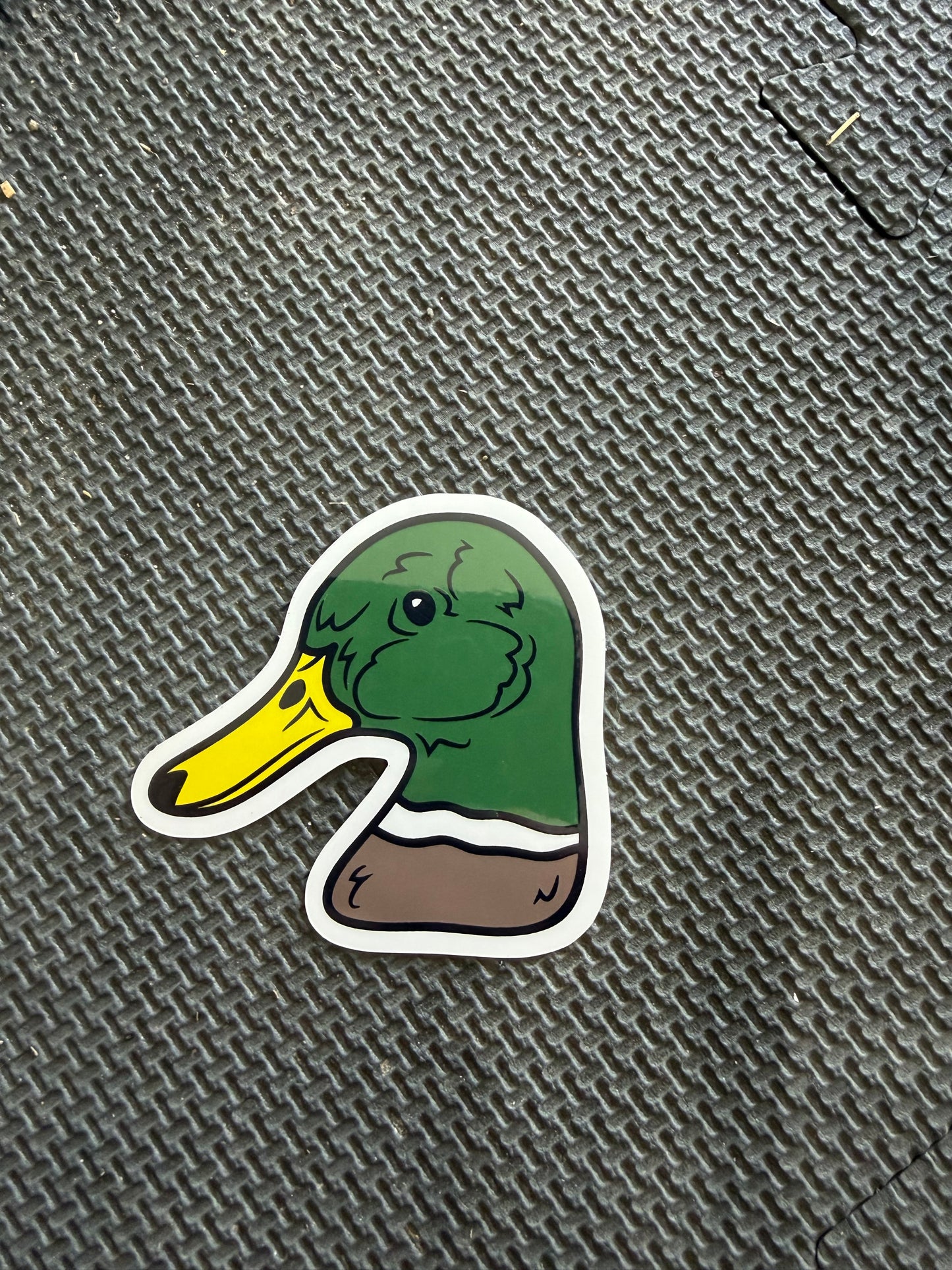 mallard head die cut sticker