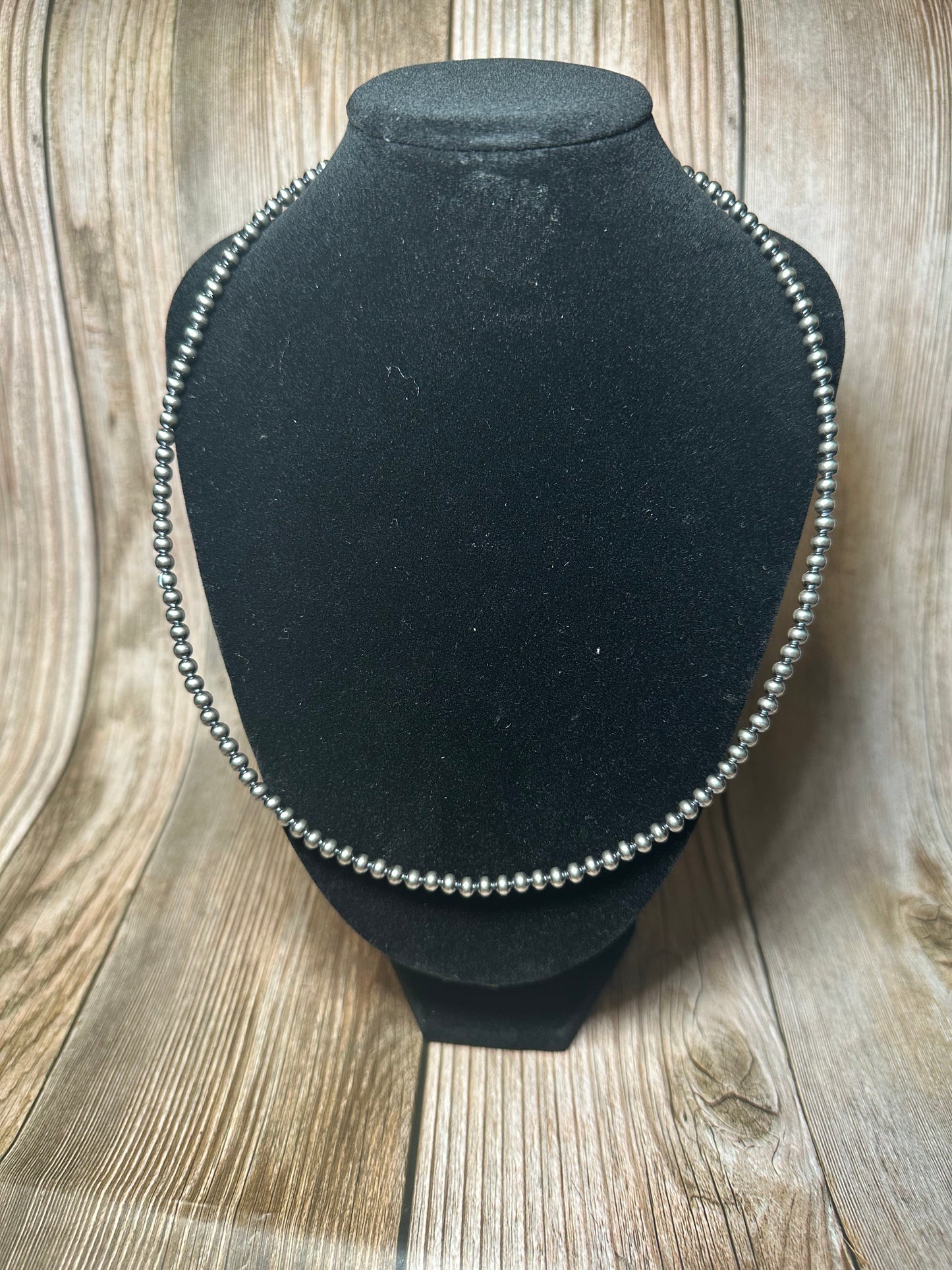 4mm  Build Your Own Sterling Silver Pearls Necklace 14"-24"