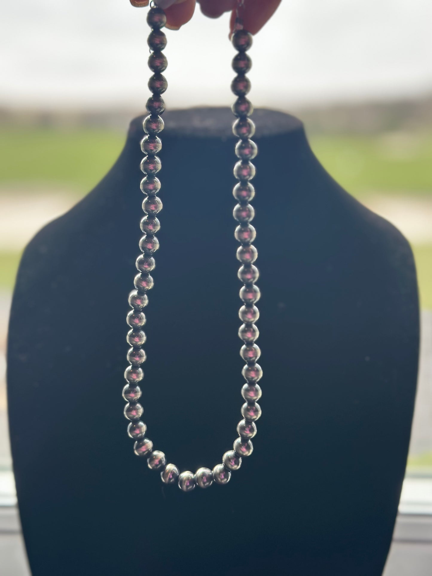 8mm Build Your Own Sterling Silver Pearls Necklace 14"-24"