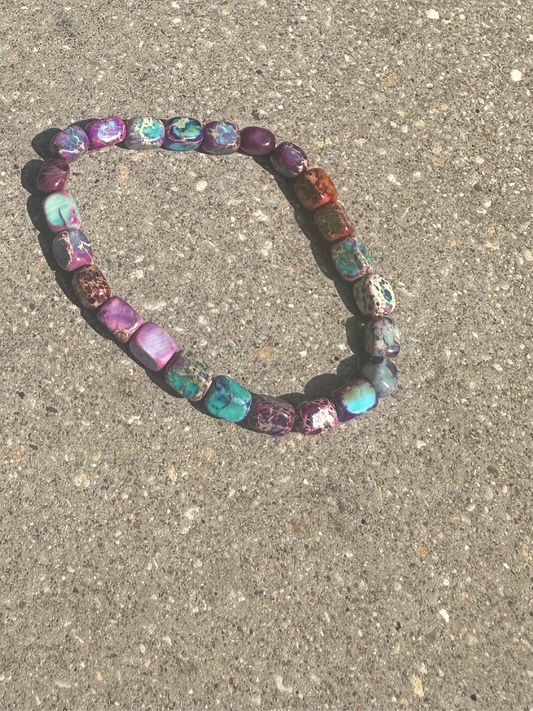 purple jasper stretch bracelet