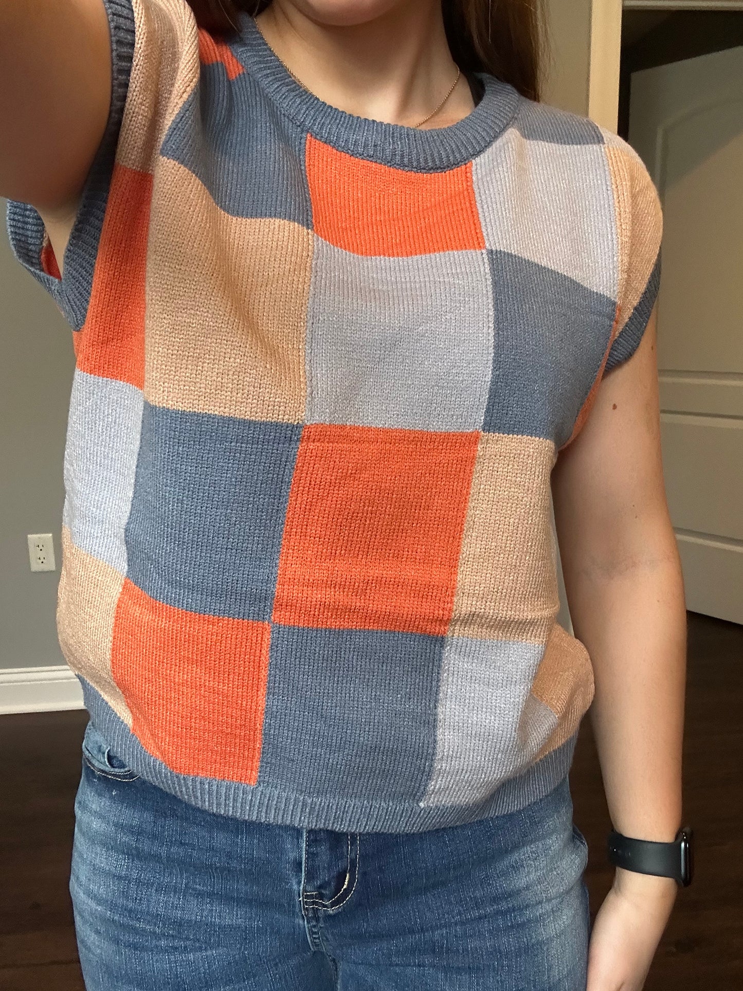 COLORFUL CHECKERED SWEATER VEST