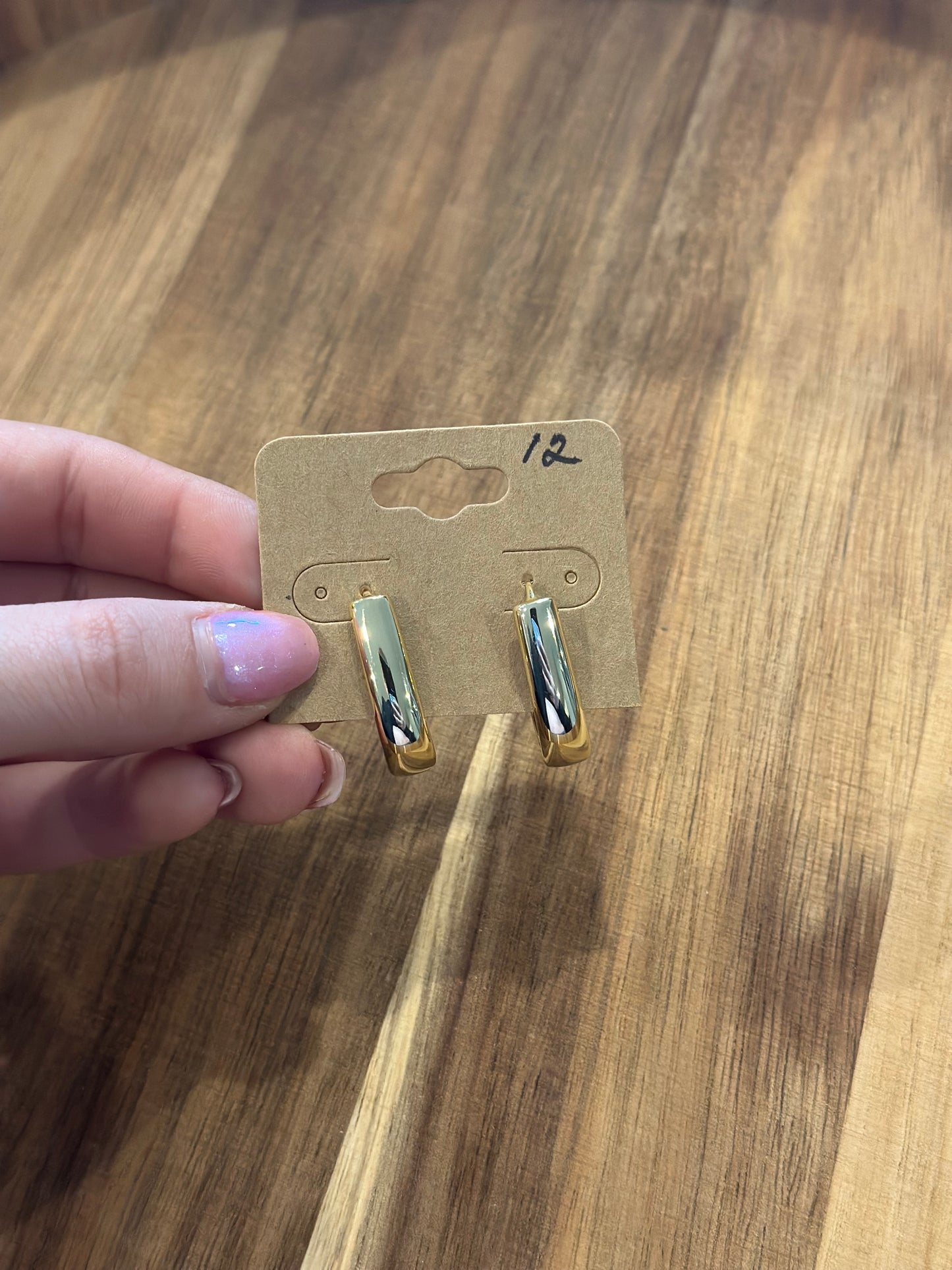 Gold Filled Hoop Earrings, Oval Hoop Earrings, Small Oval Gold Hoops Minimalist Jewelry For Women, Simple Gold Oval Earring T-304