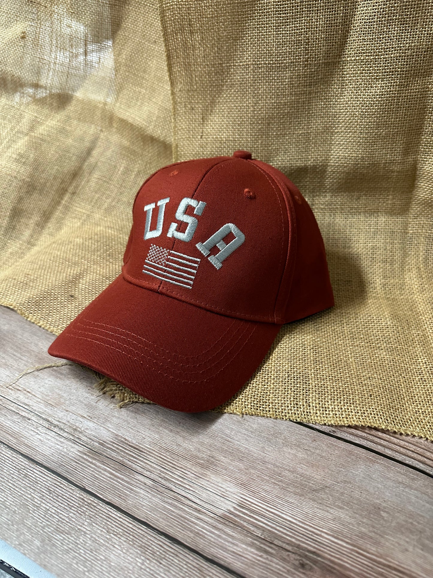 USA Flag Hat (Maroon)
