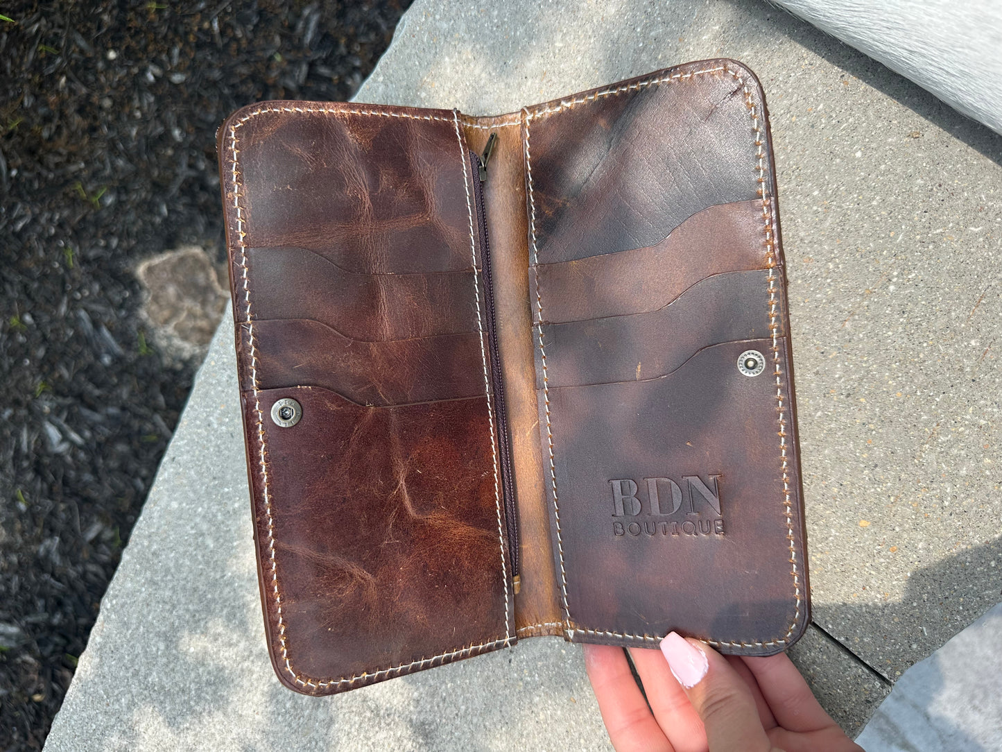 Cowhide Leather Slim Long Wallet for Men's Genuine Leather Wallets