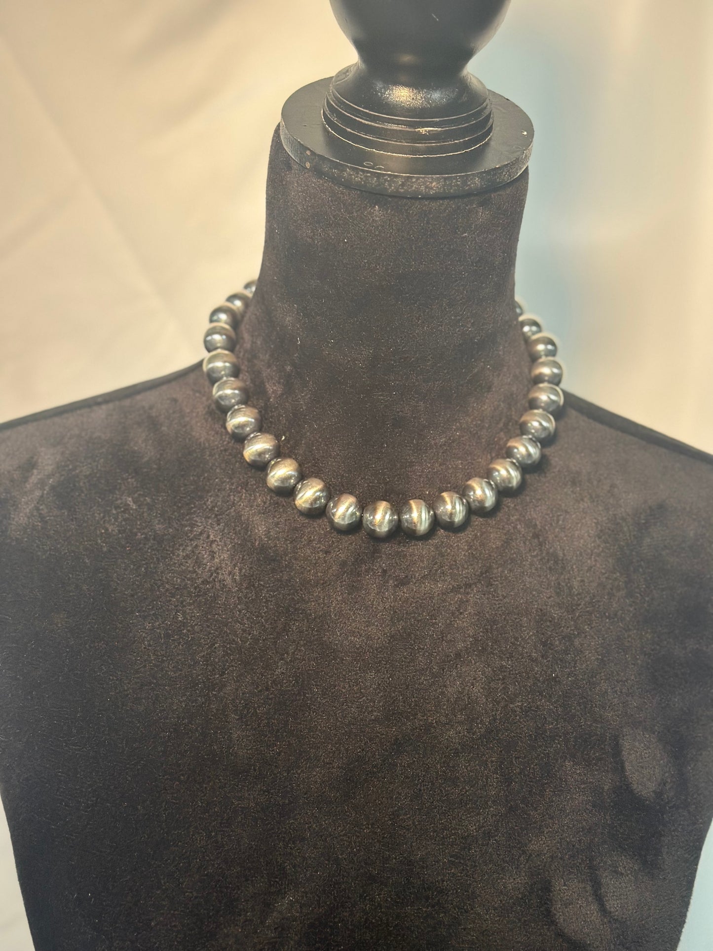 14mm Build Your Own Sterling Silver Pearls Necklace 14"-24"