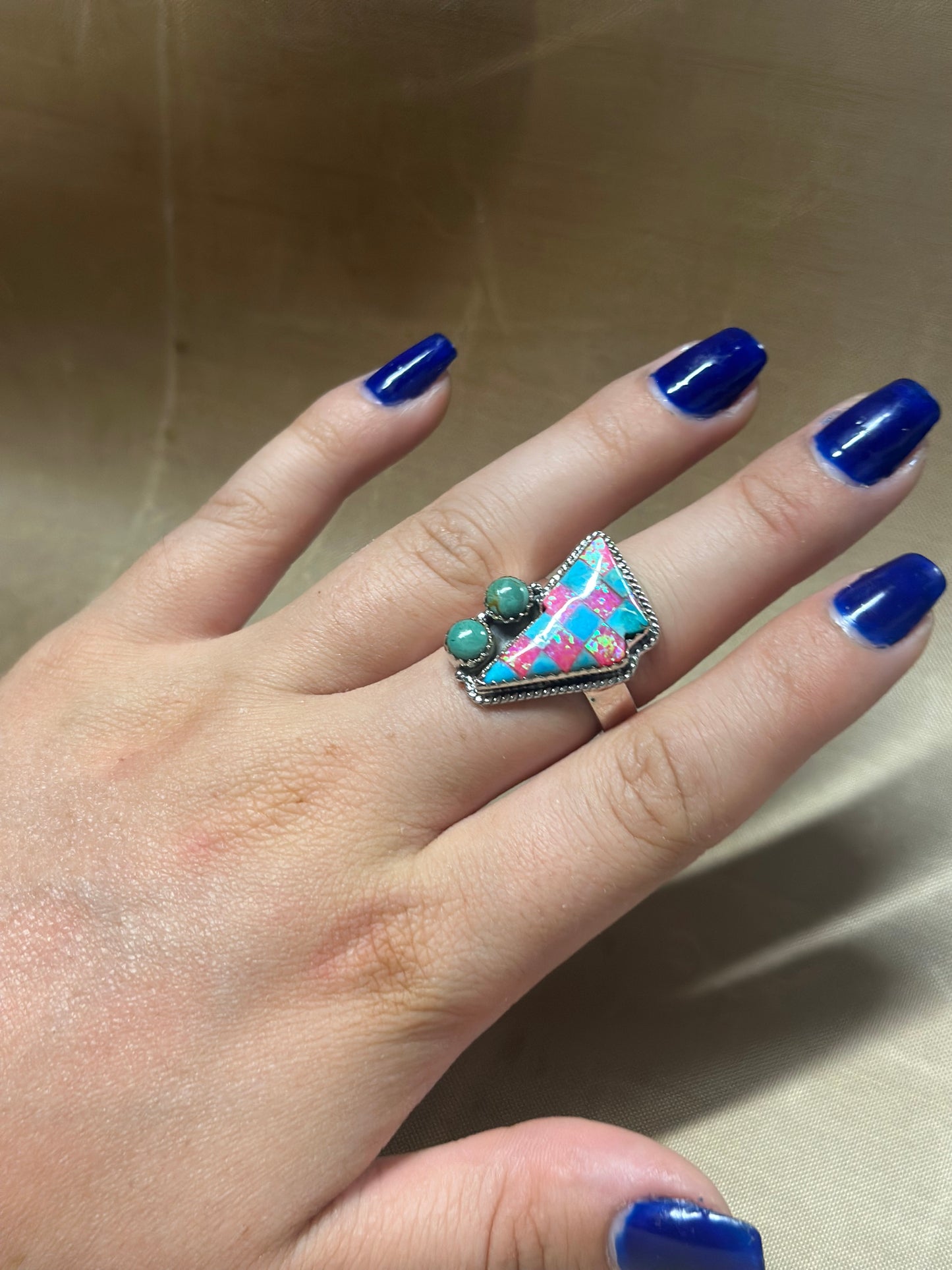 Multi Pink Kandy Colored Sterling Silver Rings |