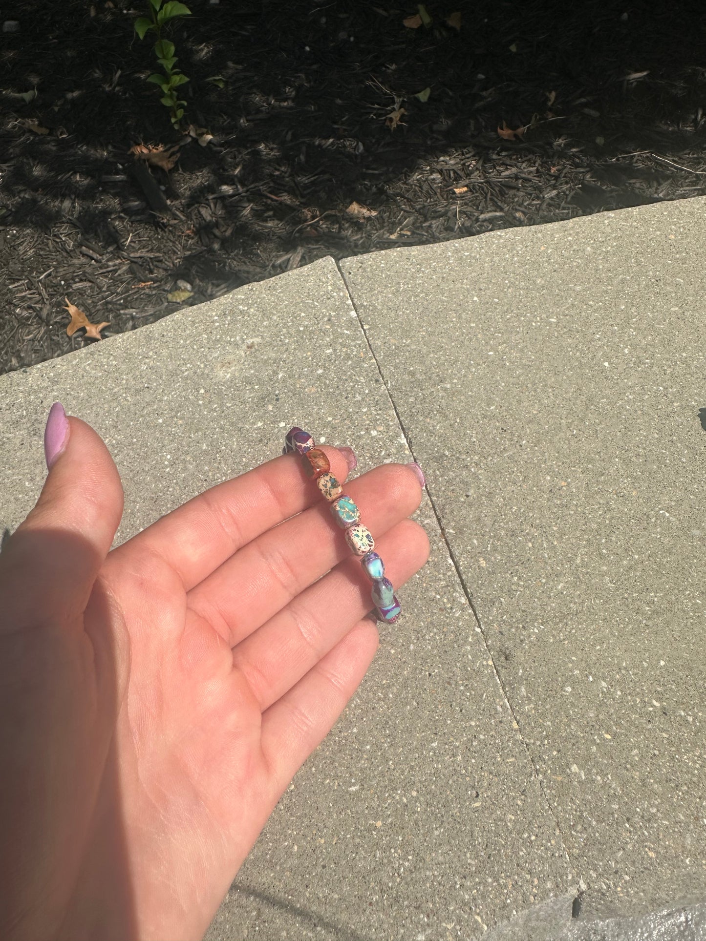 purple jasper stretch bracelet