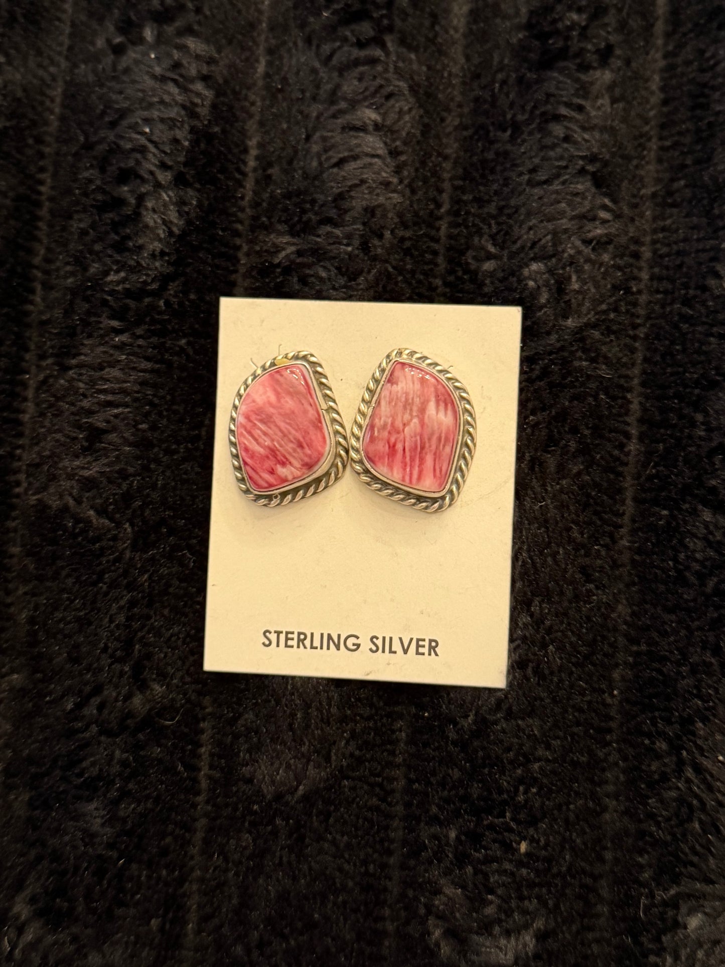 Navajo Handmade Purple Spiny Earrings - Chassity Belone