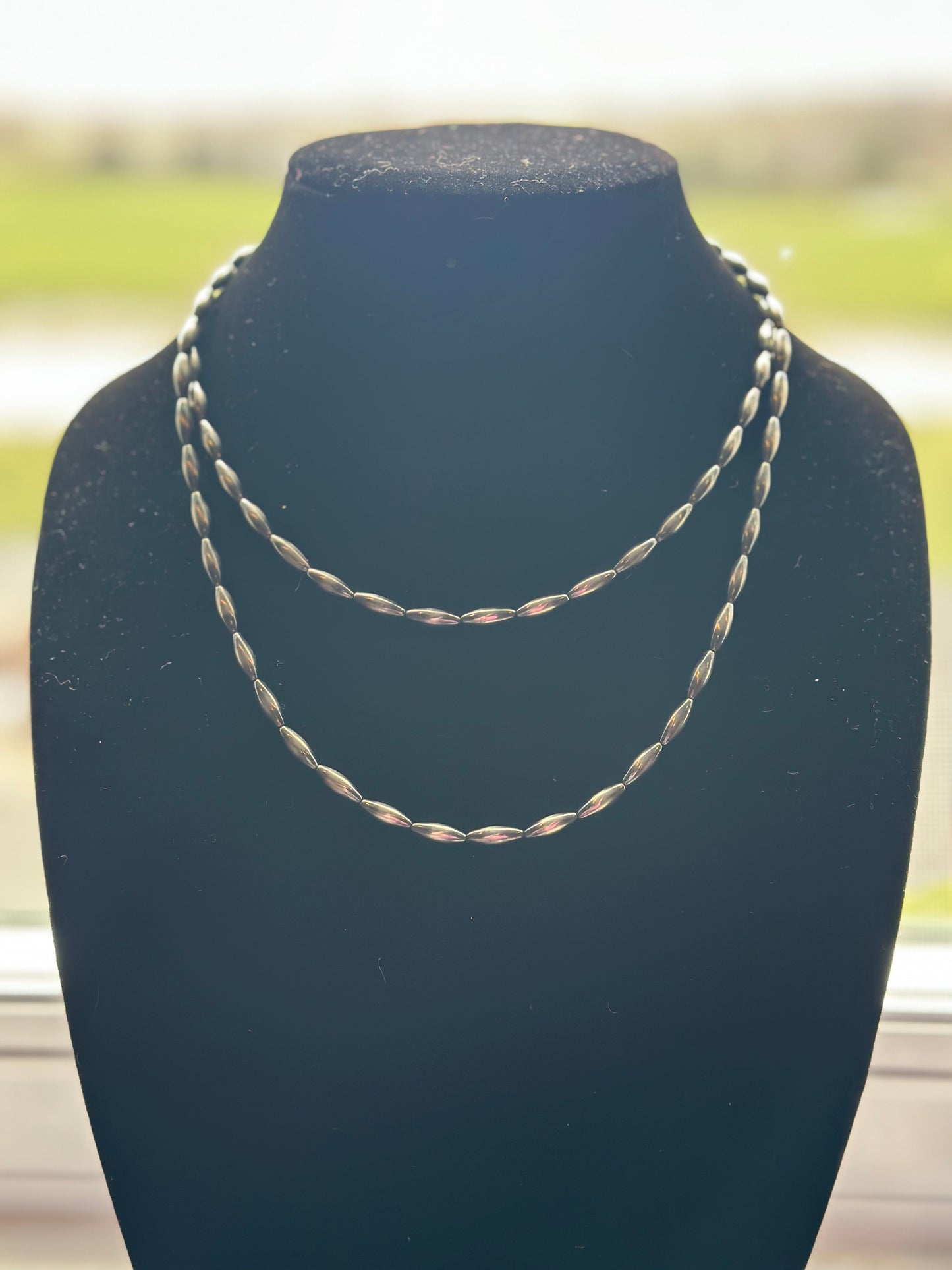 4mm Torpedo Pearls Build Your Own Sterling Silver Torpedo Pearls Necklace 14"-24"