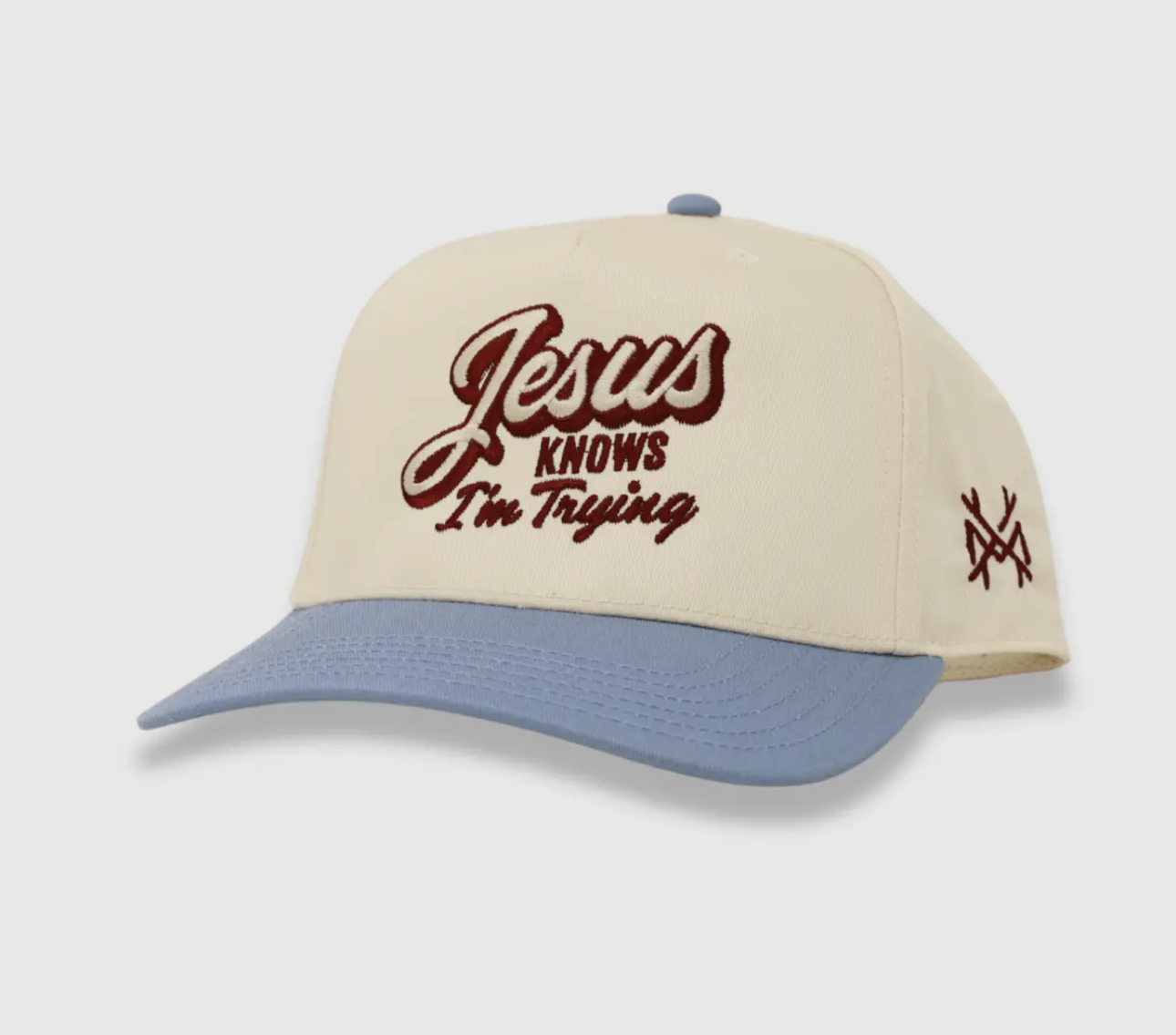 Jesus Knows I'm Trying Trucker Hat