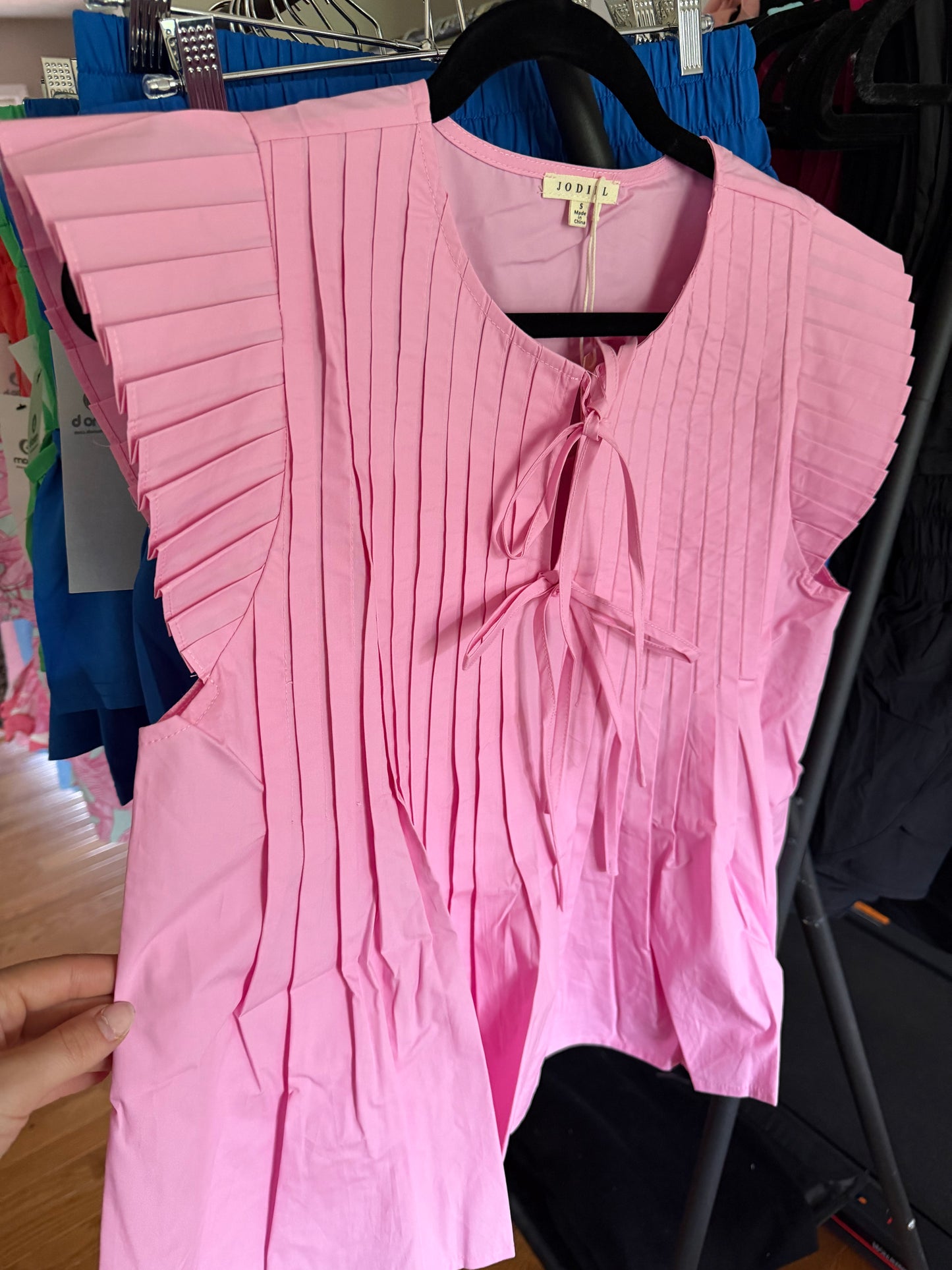Pleated peplum top