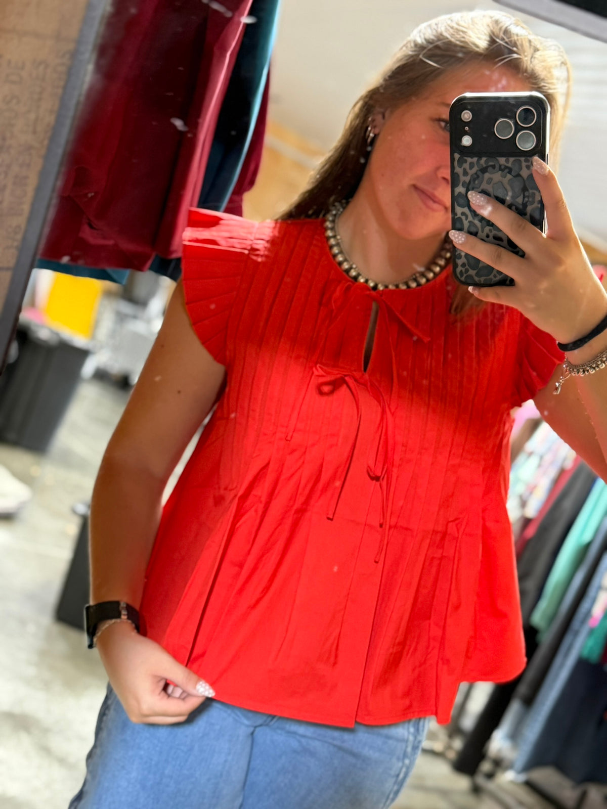 Pleated peplum top