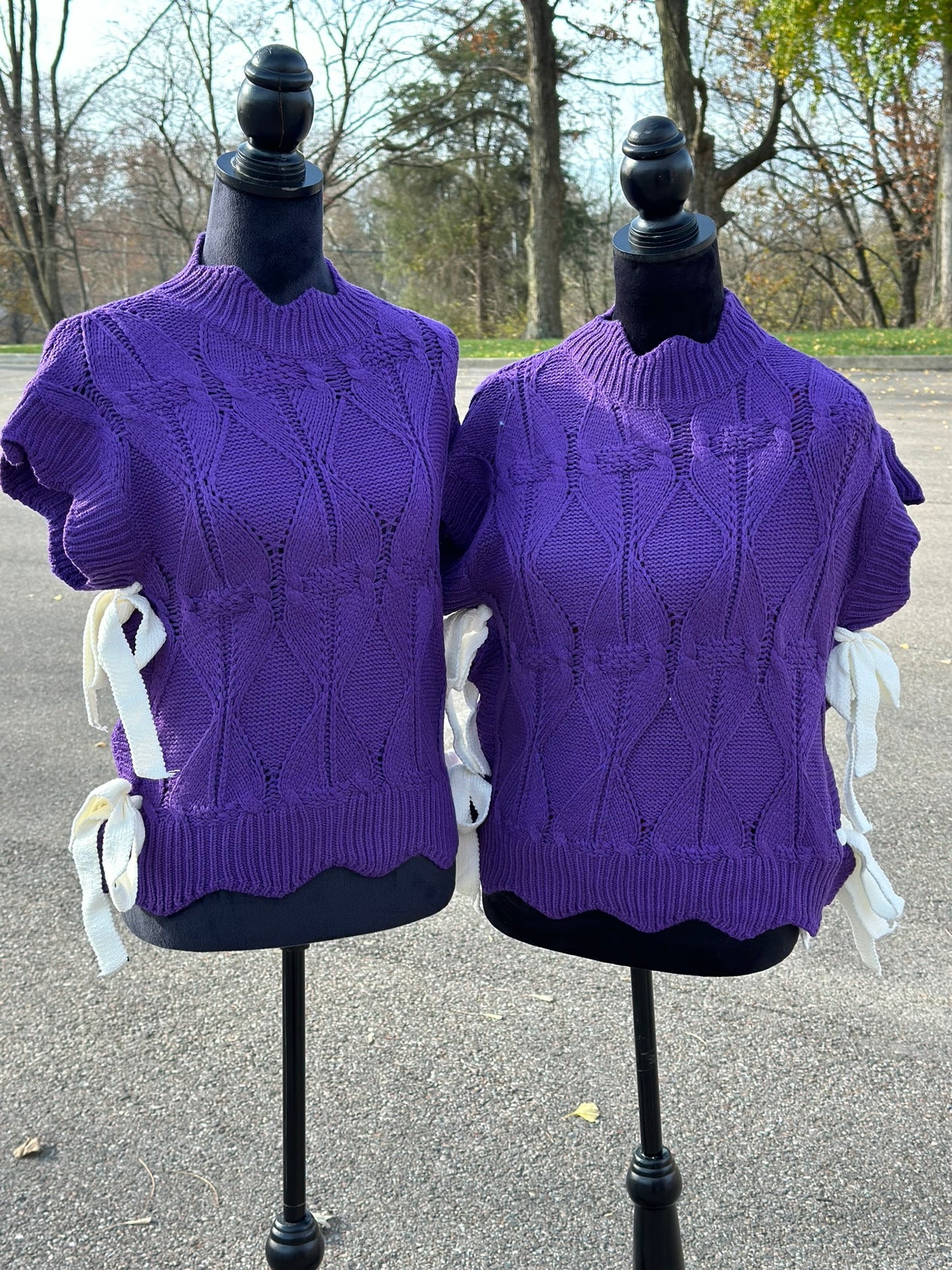 MOCK NECK CROPPED SWEATER VEST *4COLORS