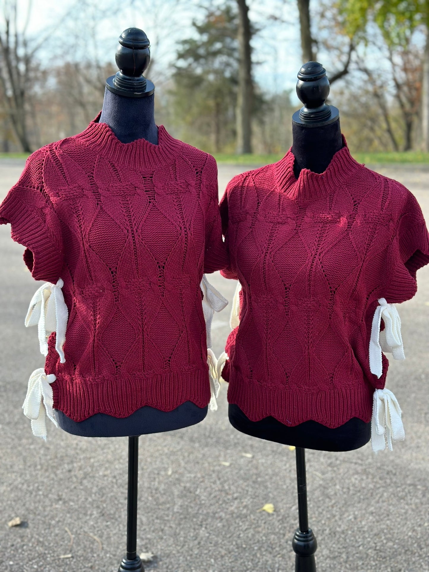 MOCK NECK CROPPED SWEATER VEST *4COLORS