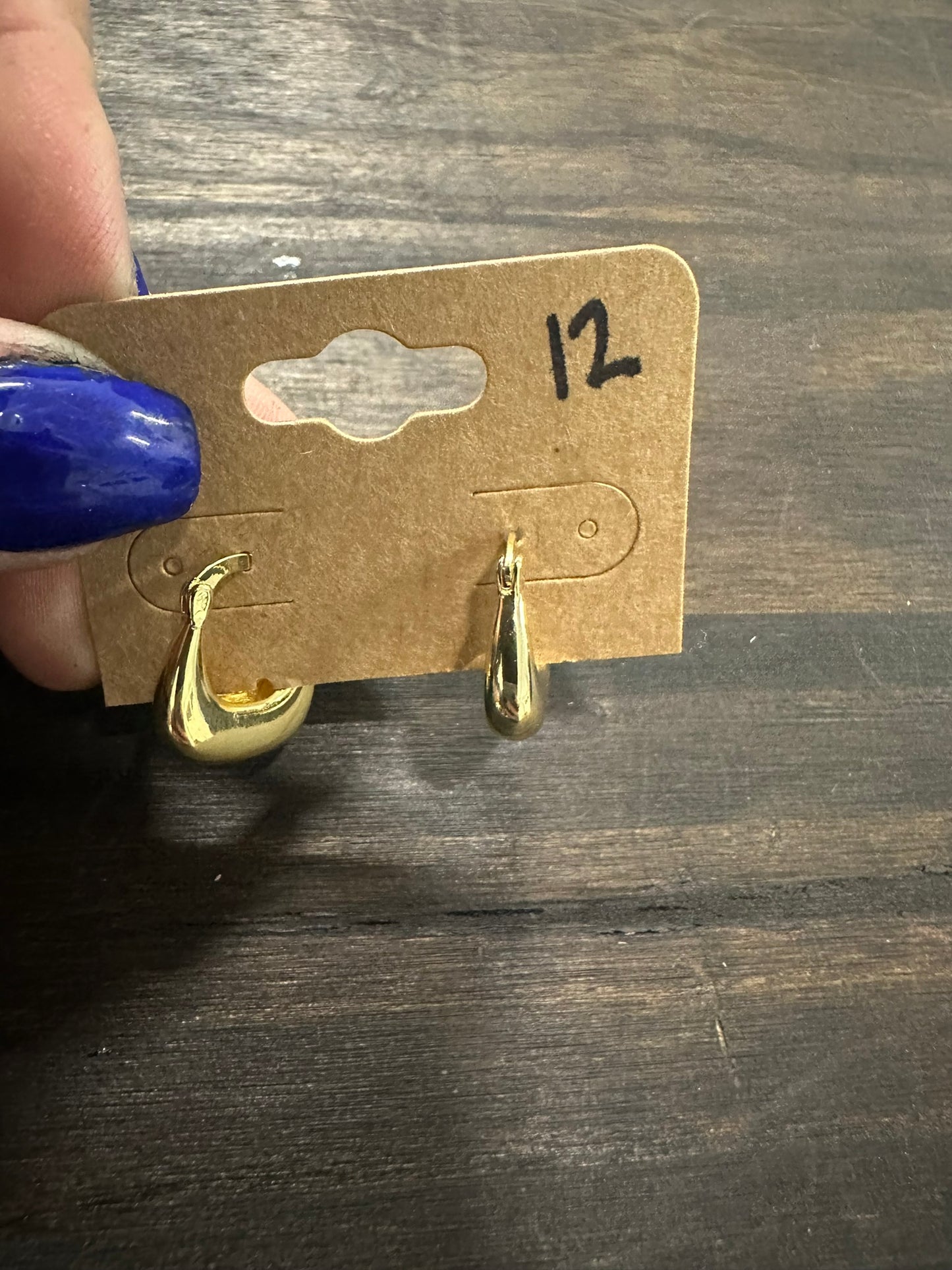 Gold Filled Dome Square Latch Hoop Earrings | T-211