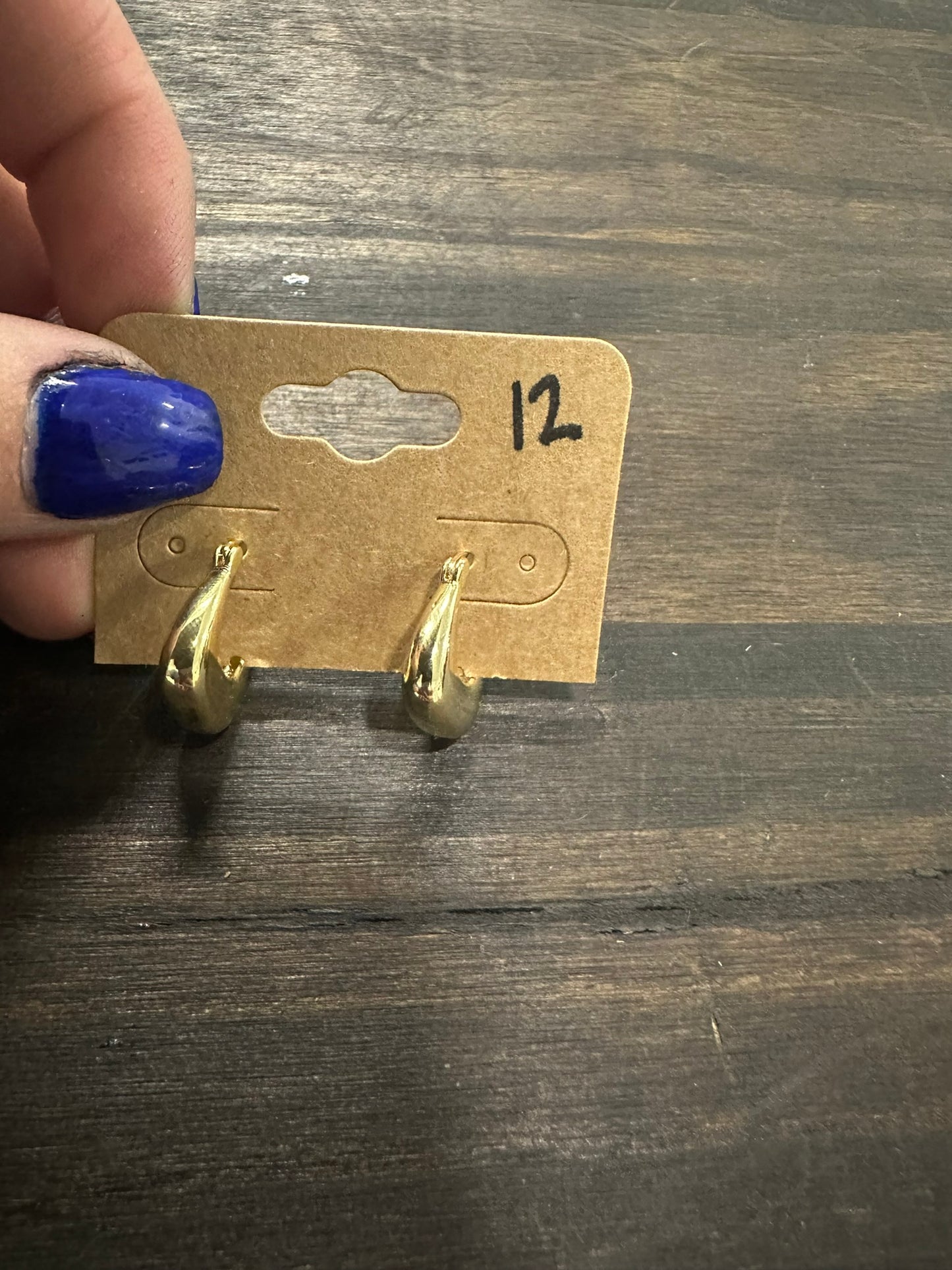 Gold Filled Dome Square Latch Hoop Earrings | T-211