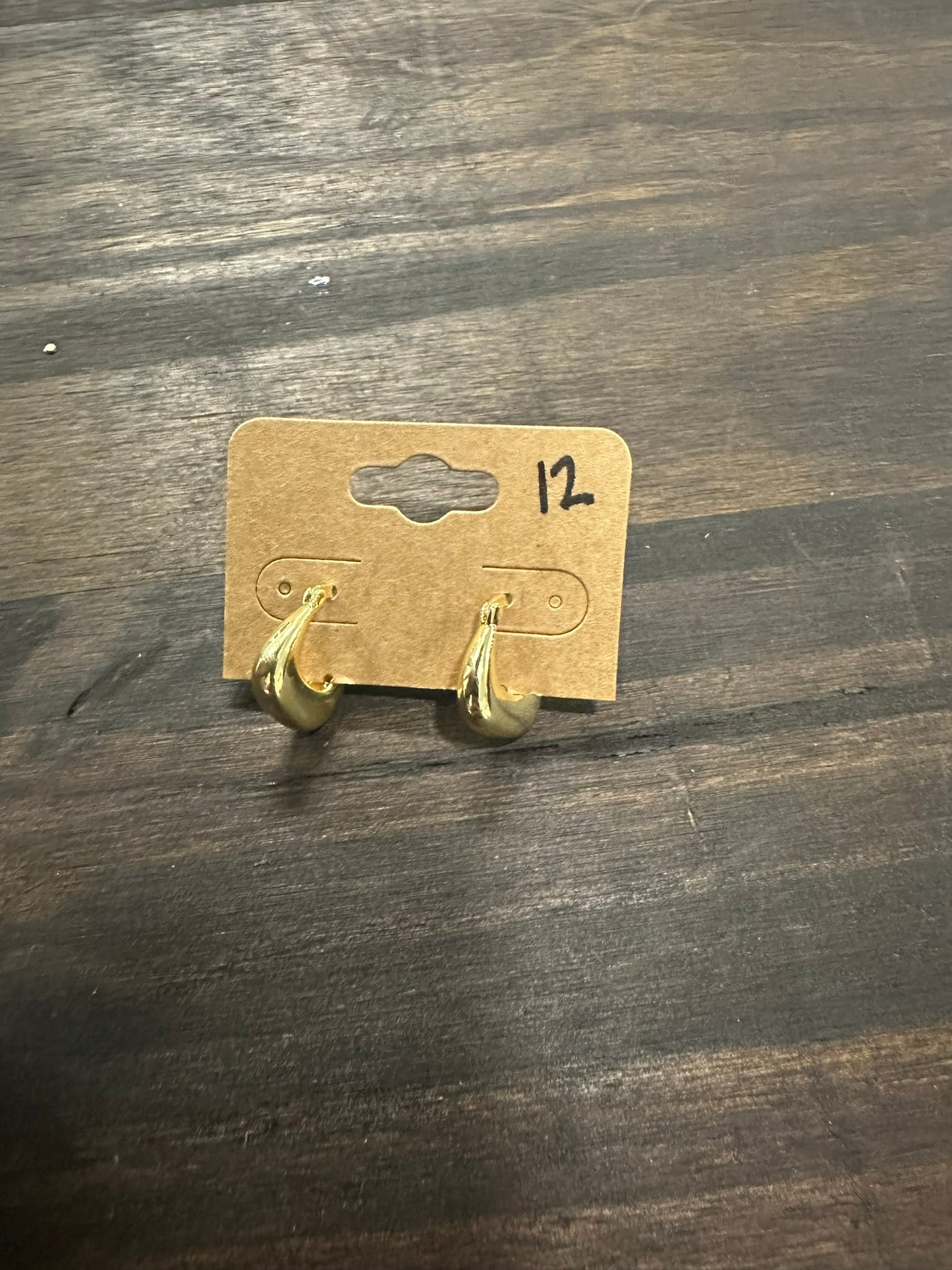 Gold Filled Dome Square Latch Hoop Earrings | T-211