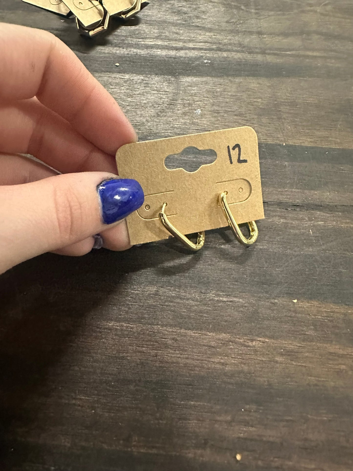 Dainty Link Hoop Earrings Minimalist Oblong Earrings