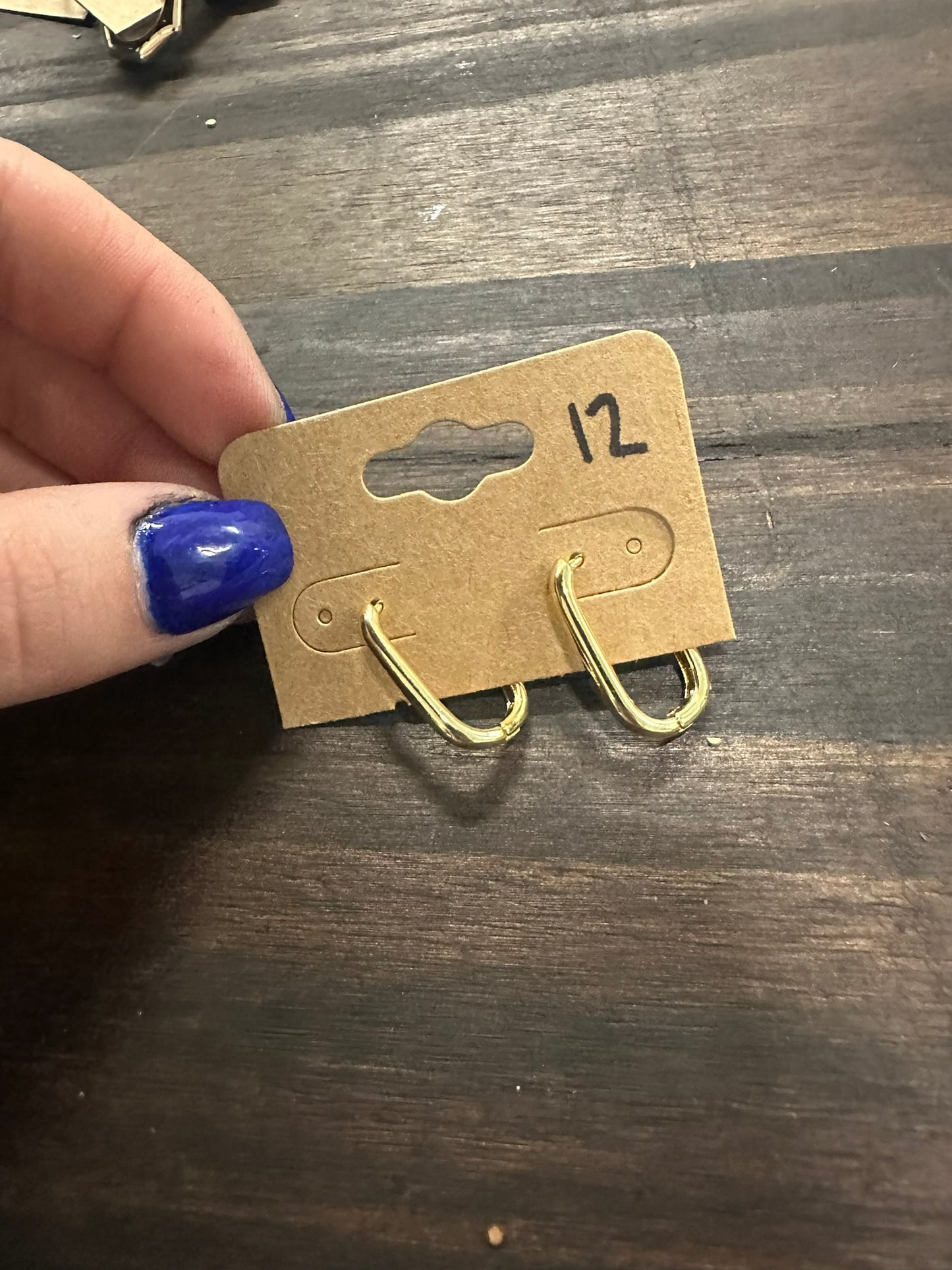 Dainty Link Hoop Earrings Minimalist Oblong Earrings