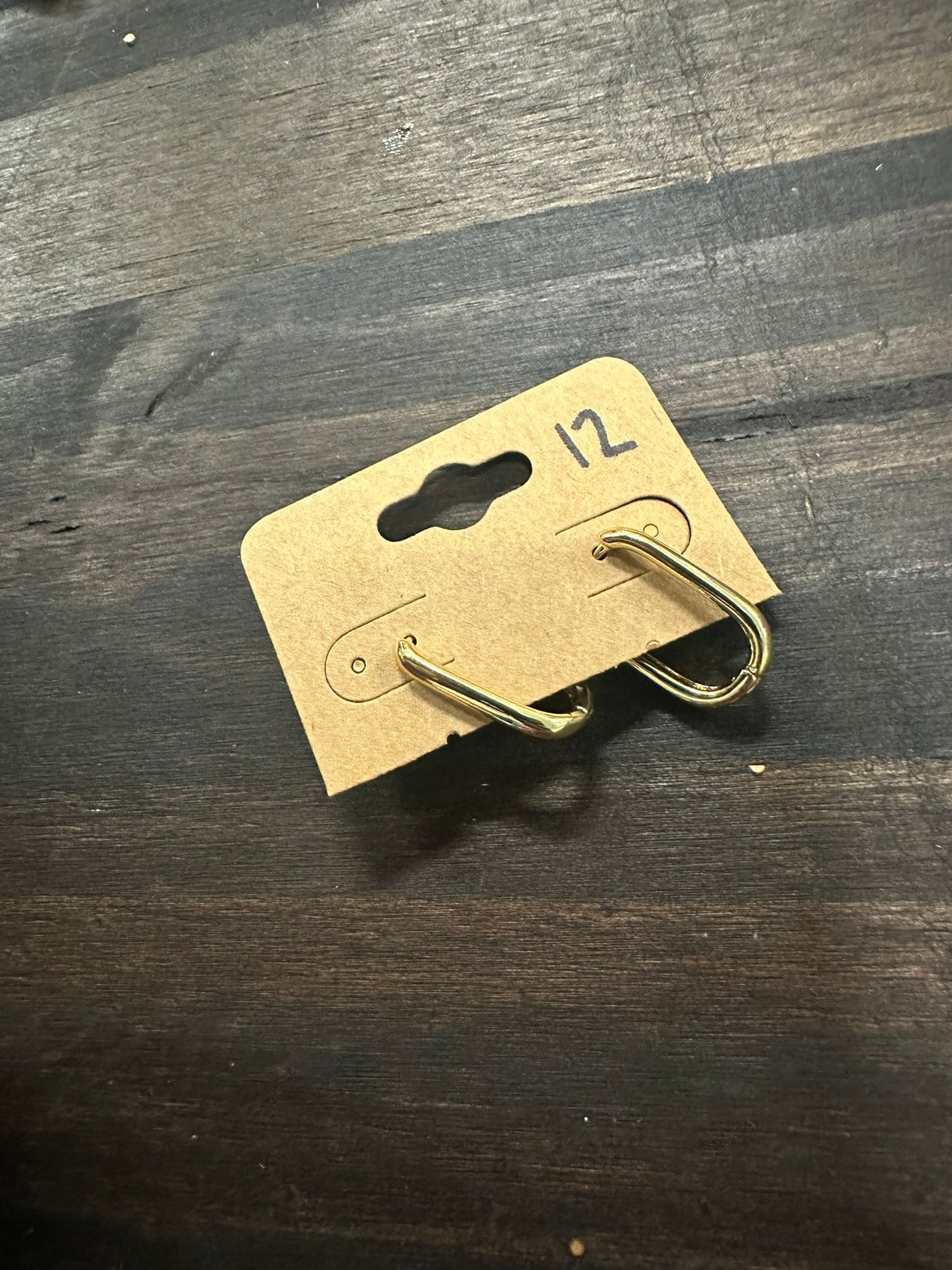 Dainty Link Hoop Earrings Minimalist Oblong Earrings