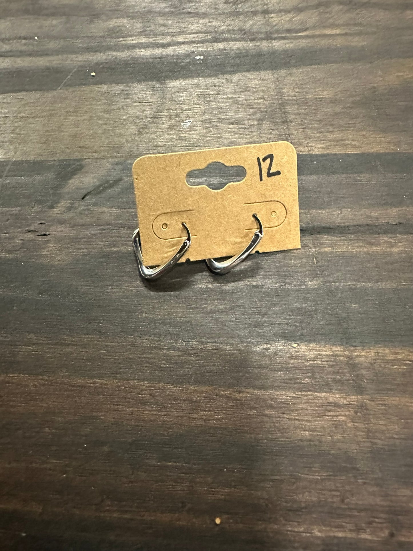 Gold Filled Twisted Edged Triangle Latch Hoop Earrings