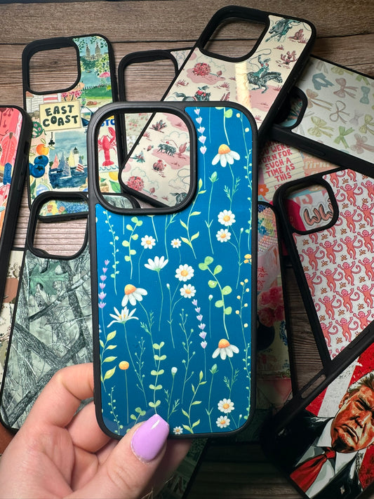 Floral Design pressed phone case *6OPTIONS *15SIZES
