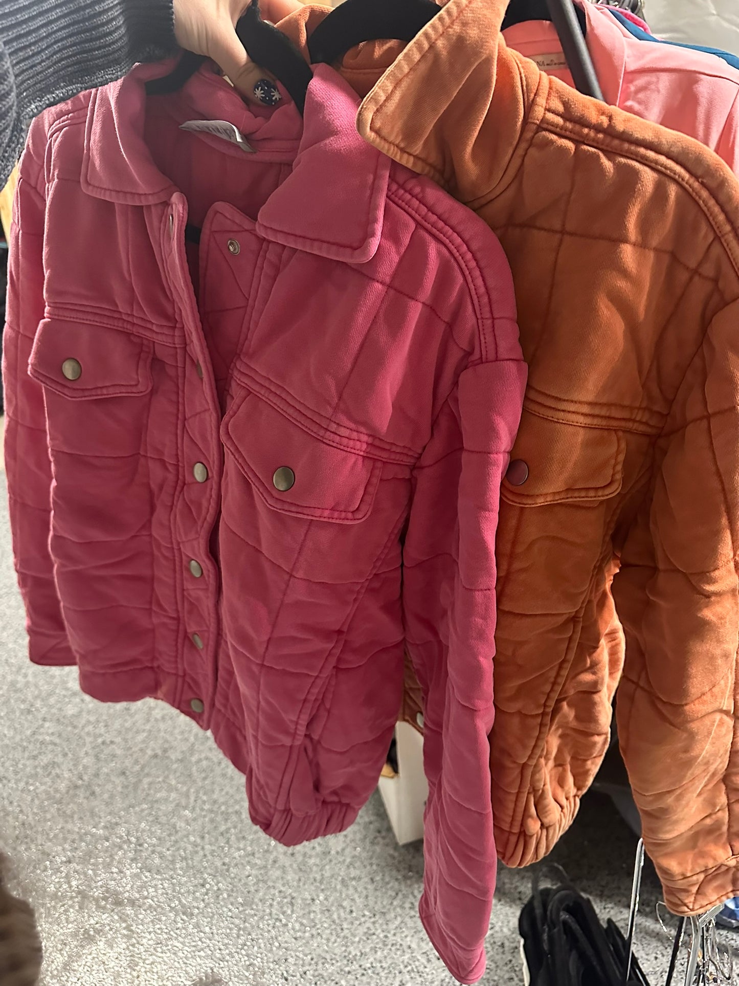 Garment Stone Washed Quilted Jacket *2COLORS