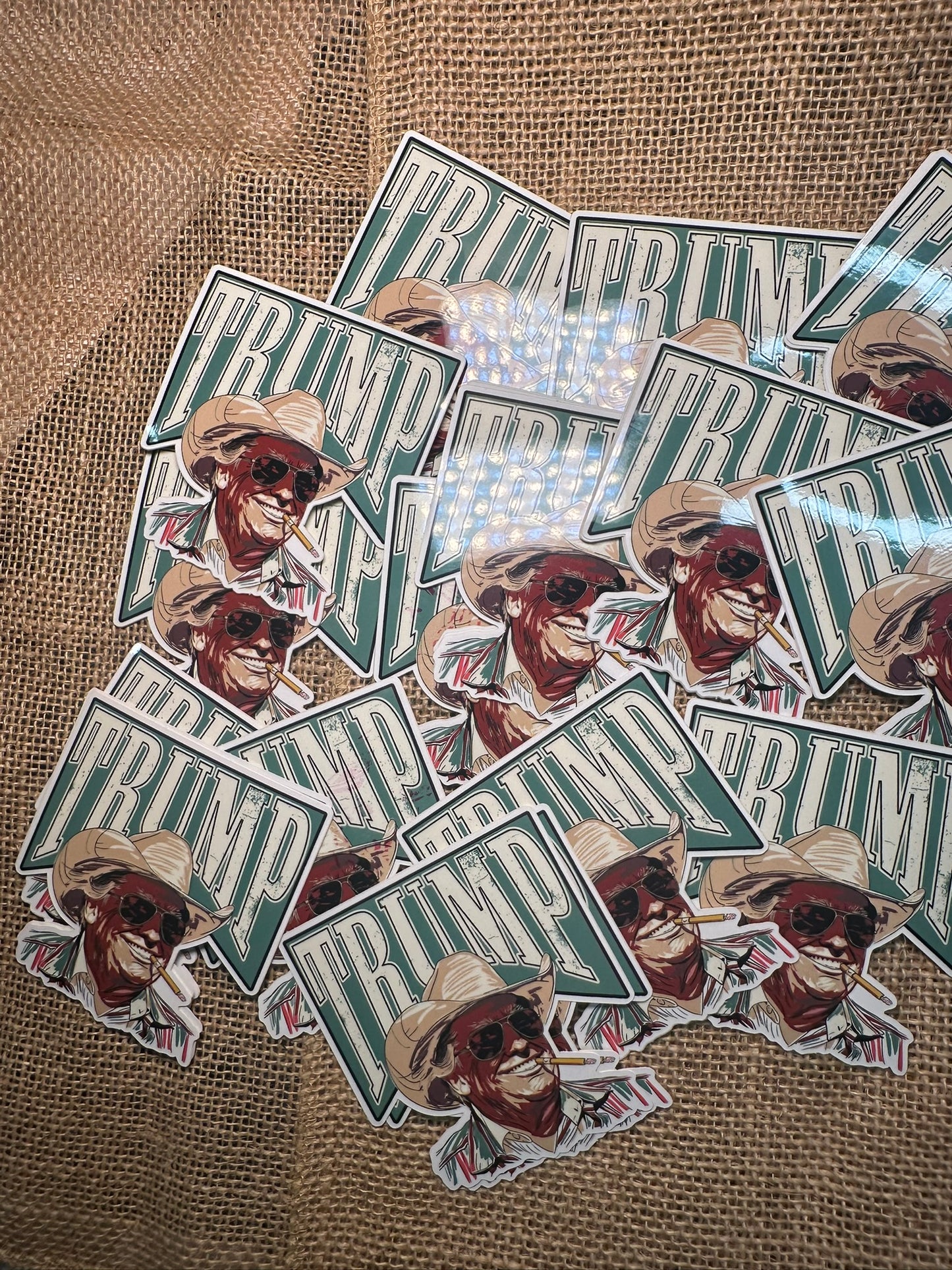 COWBOY TRUMP STICKER