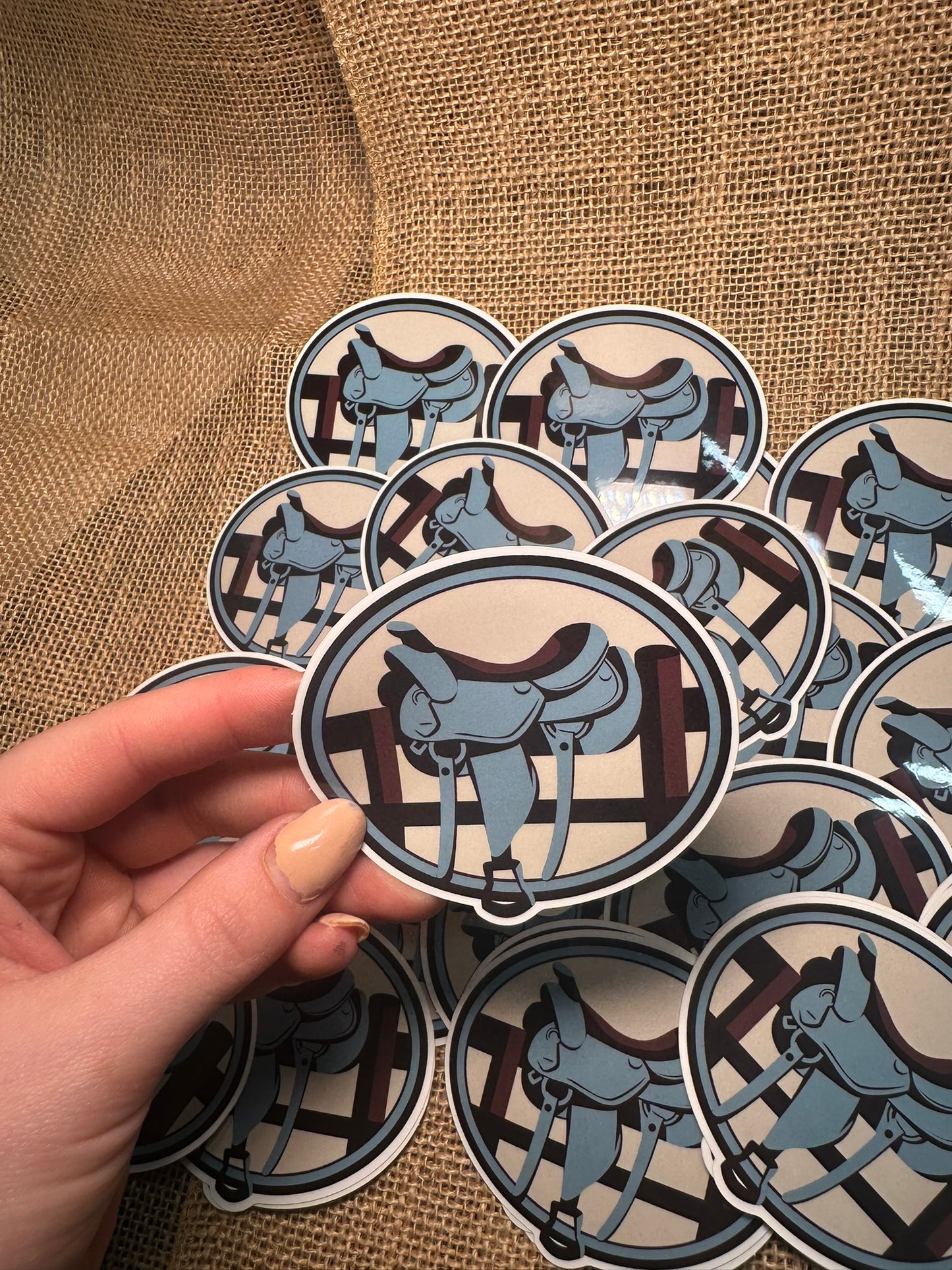 Horse Saddle Sticker