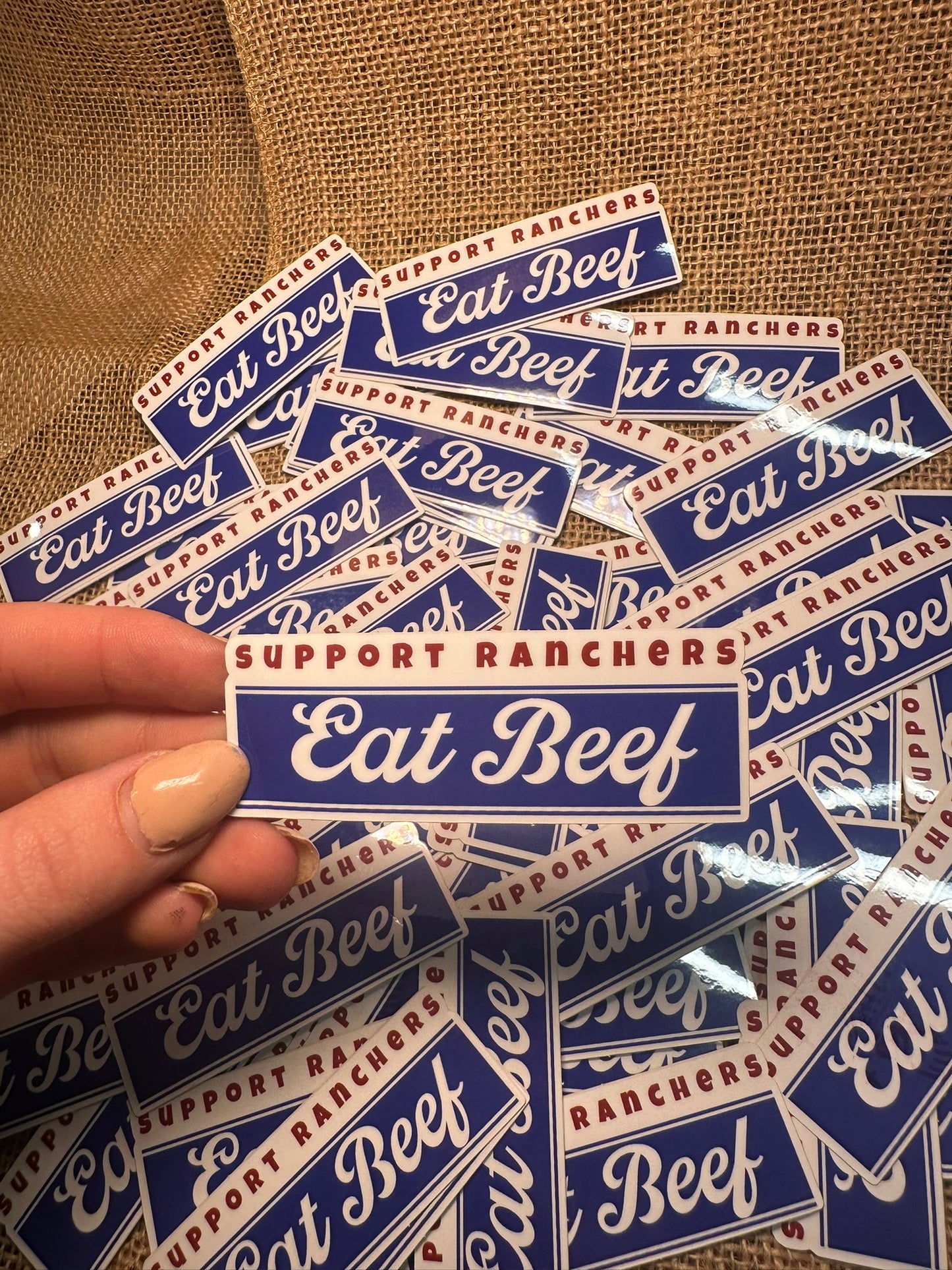 SUPPORT RANCHERS EAT BEEF STICKER