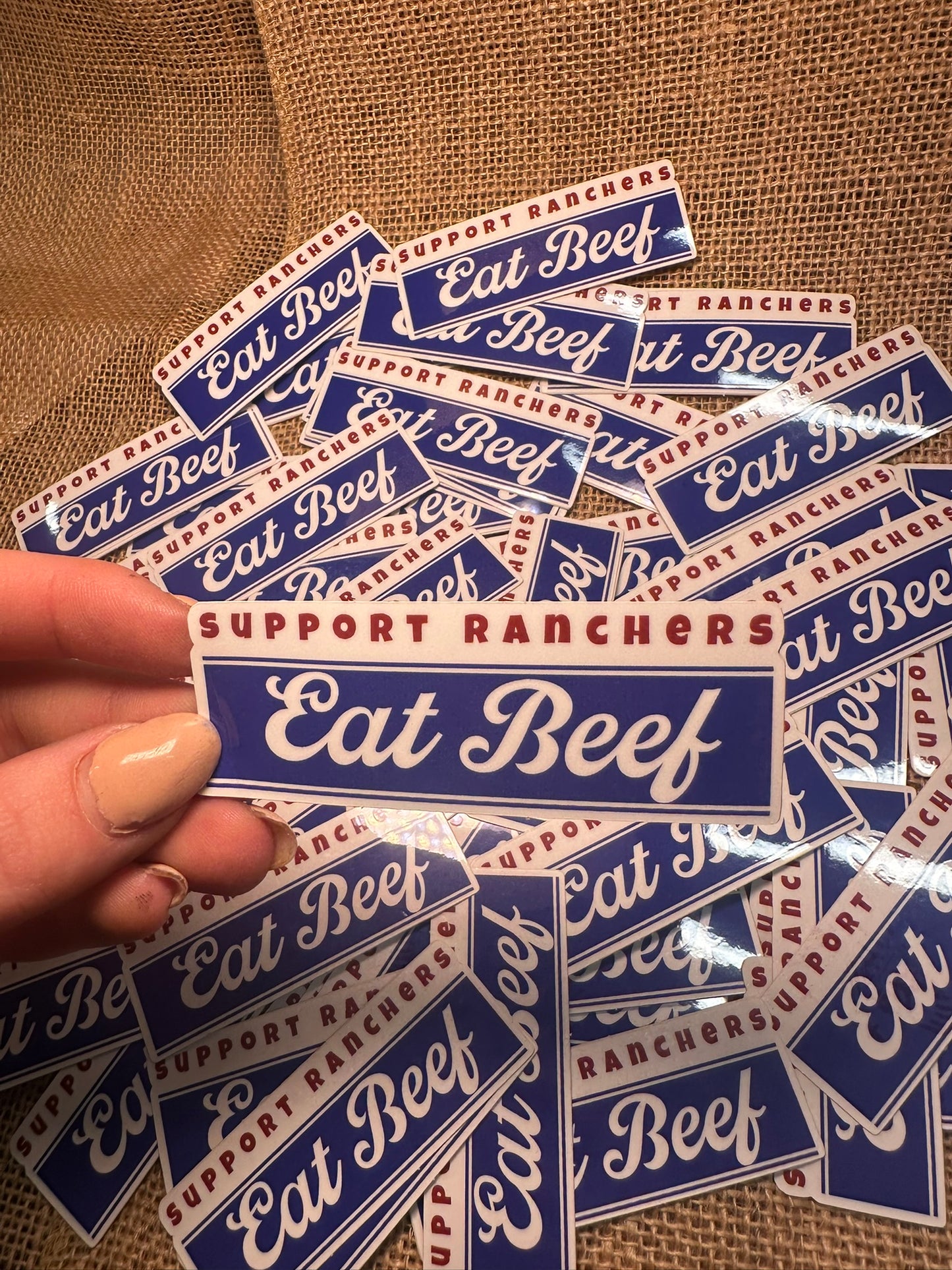 SUPPORT RANCHERS EAT BEEF STICKER