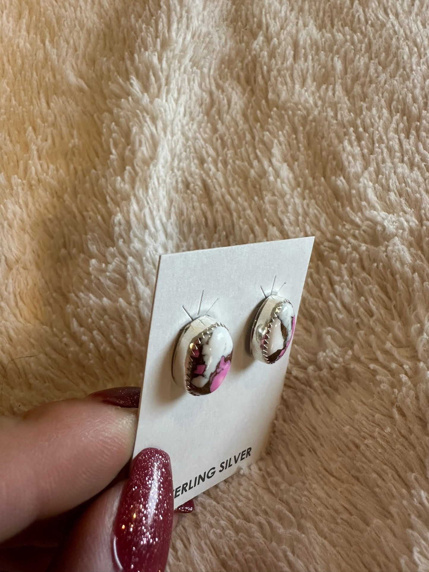 cotton candy candy stud earrings