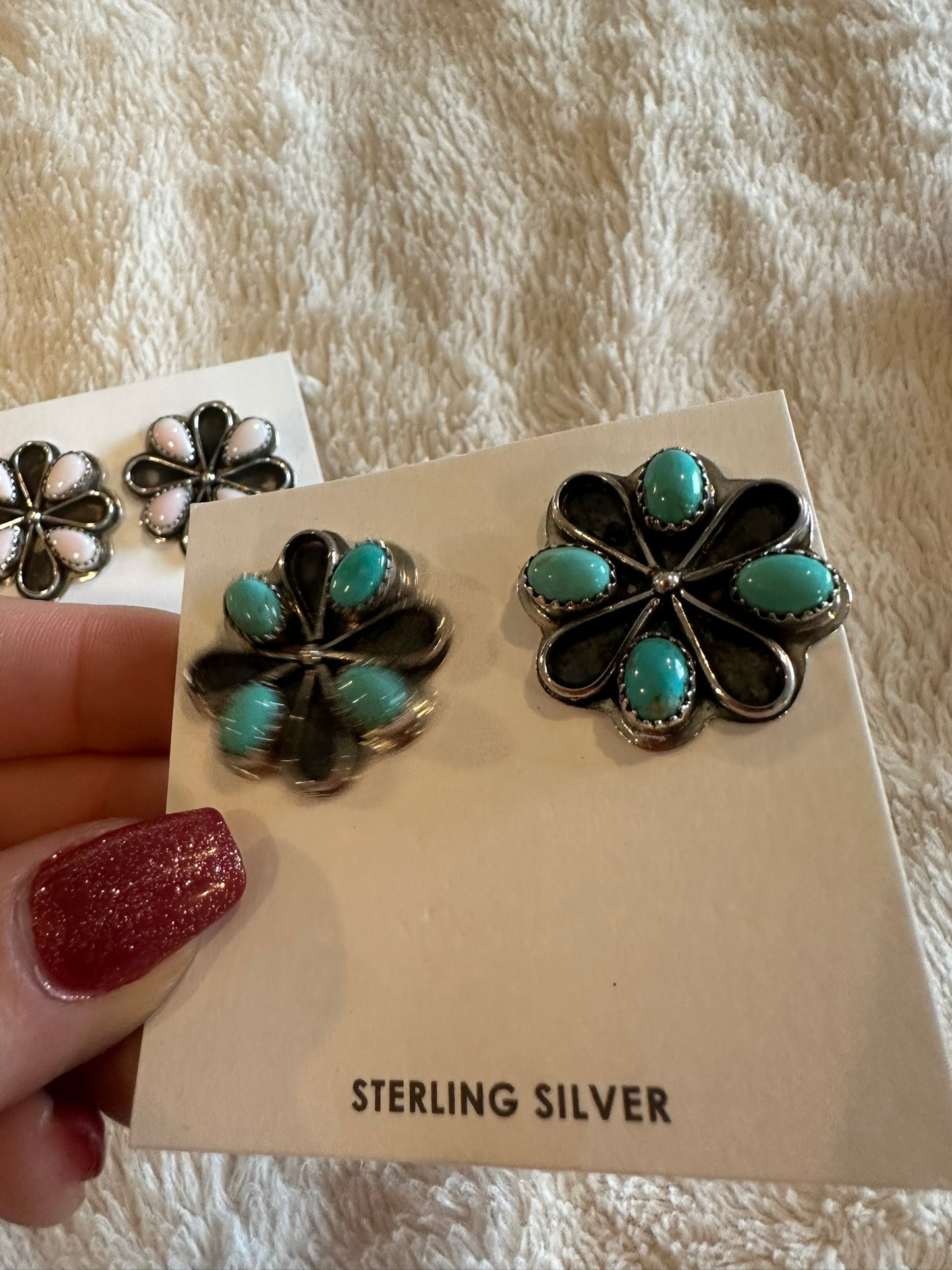 cluster stud earrings
