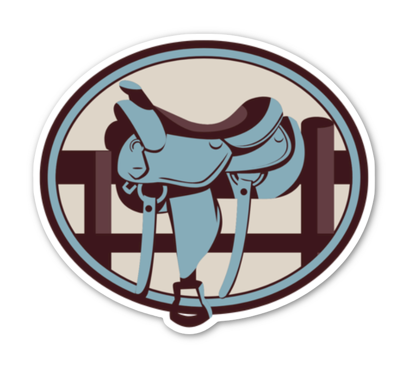 Horse Saddle Sticker