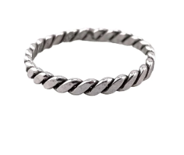 Rope 3mm Ring Sterling Silver